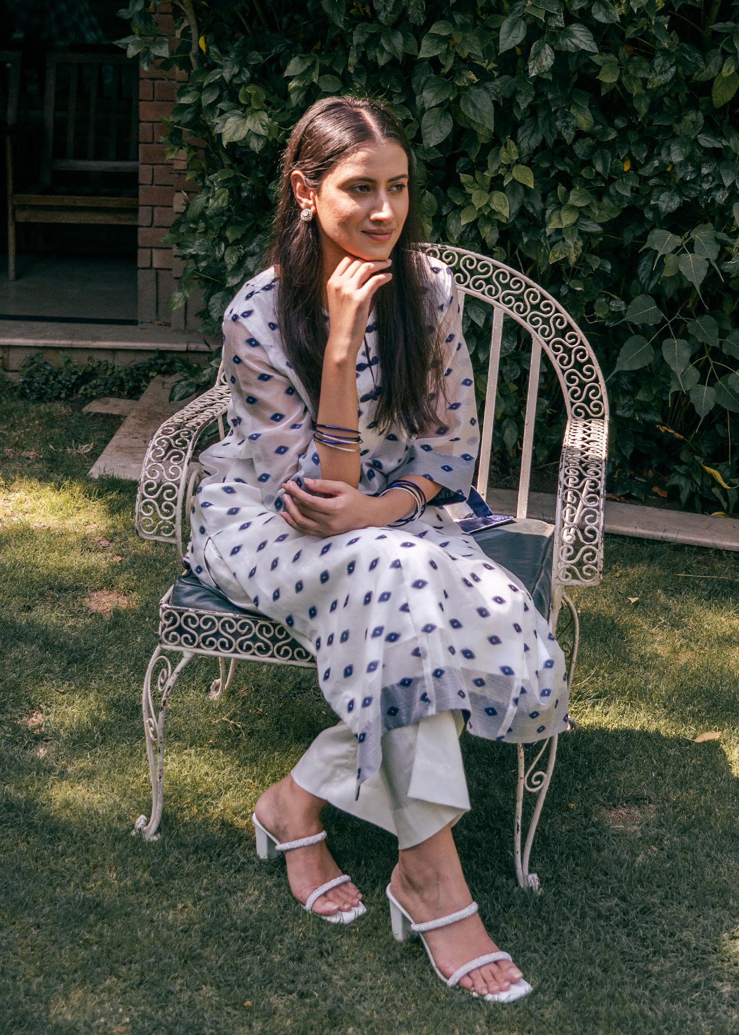 organza Kurti in White