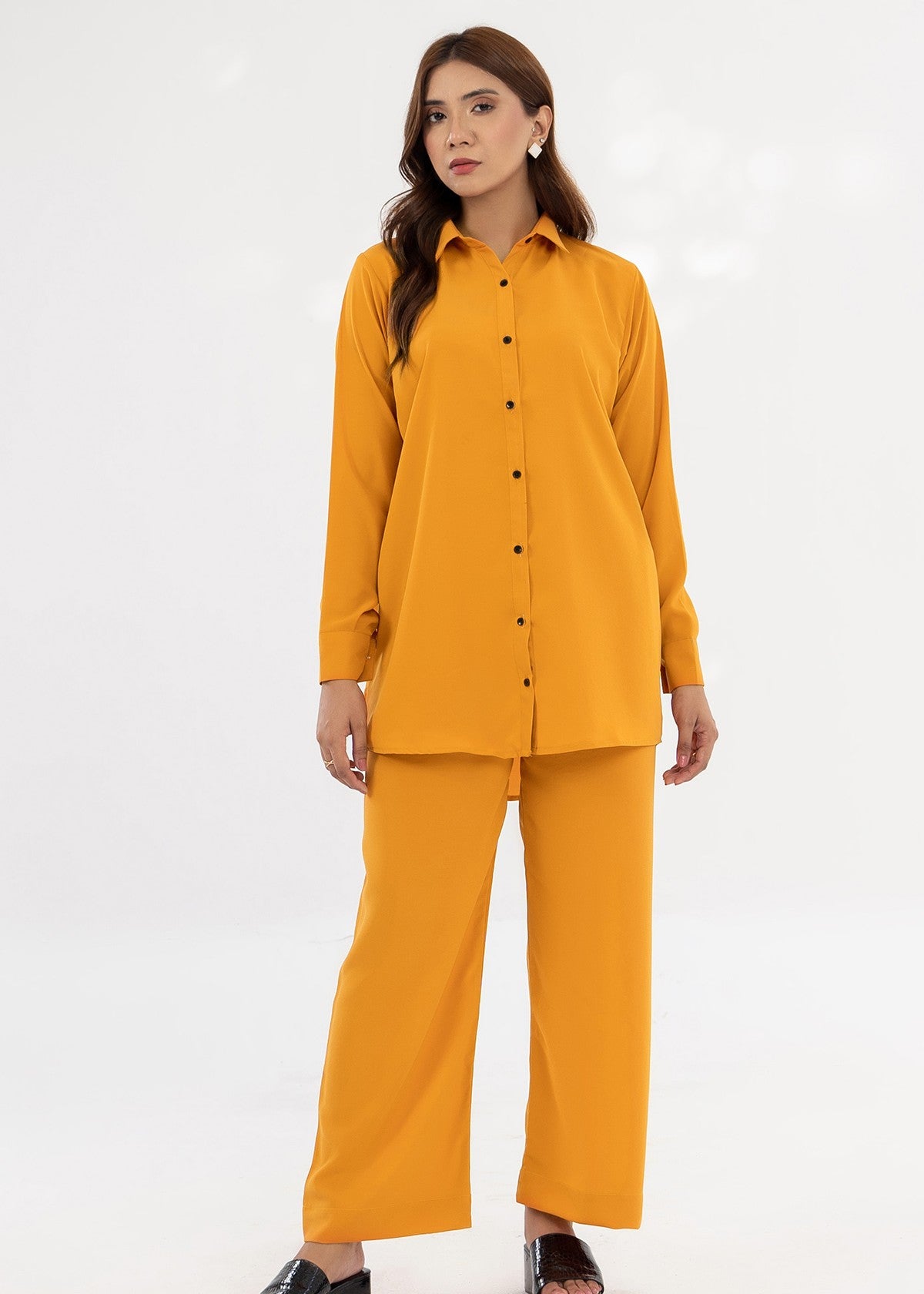 georgette Co Ord Sets in Mustard