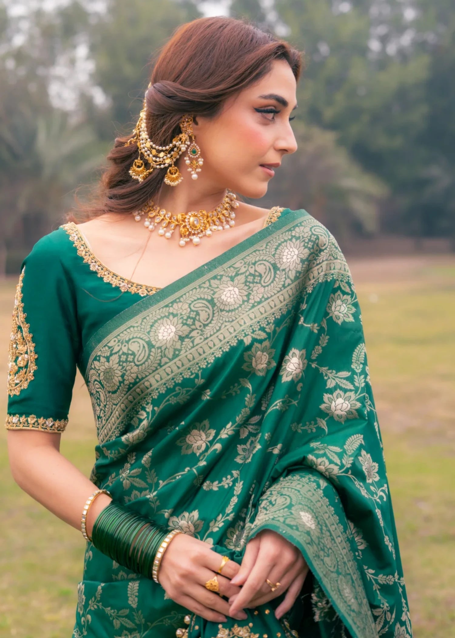 Bangles in Dark green Color by - Trendy Women Bangles KGV3344