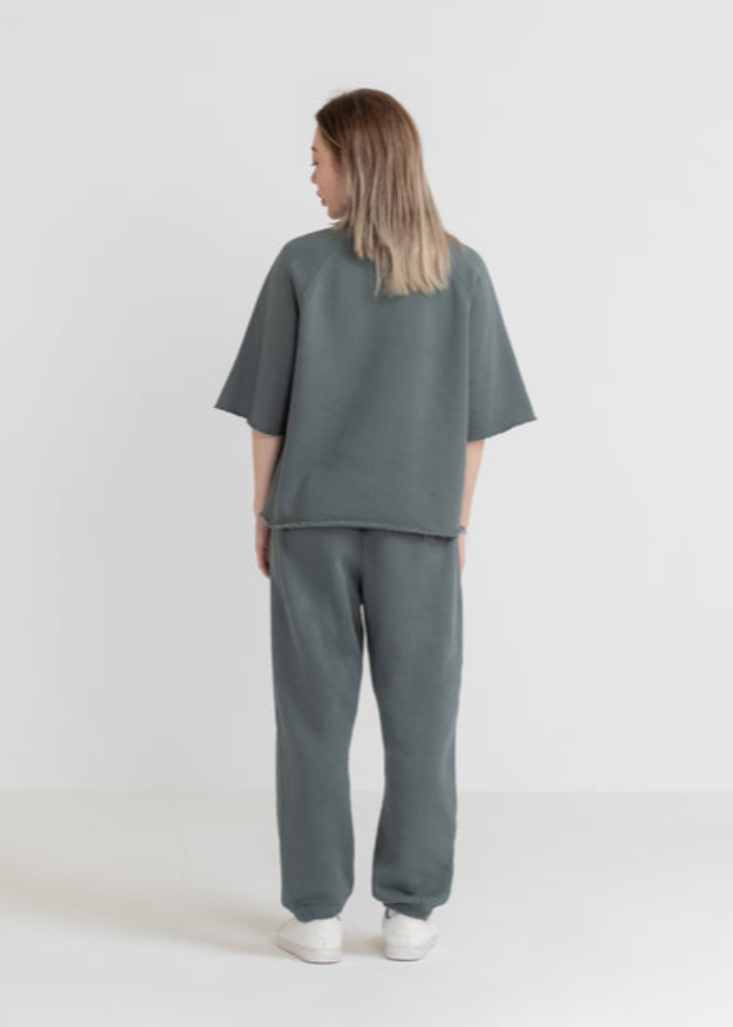 fleece T Shirt in Grey