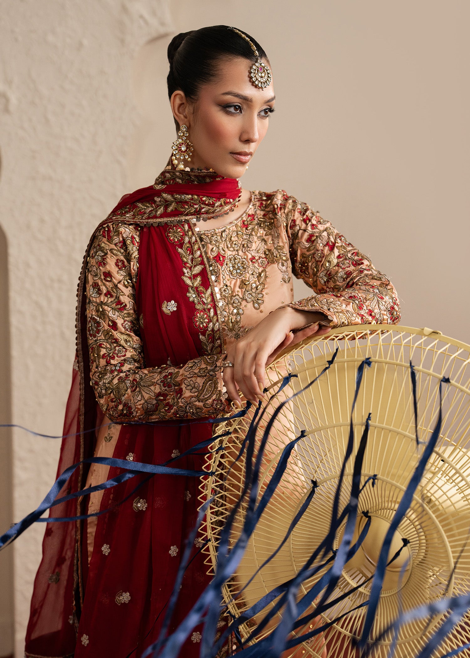 charmuse/shamooz Kurta Set in Peach orange