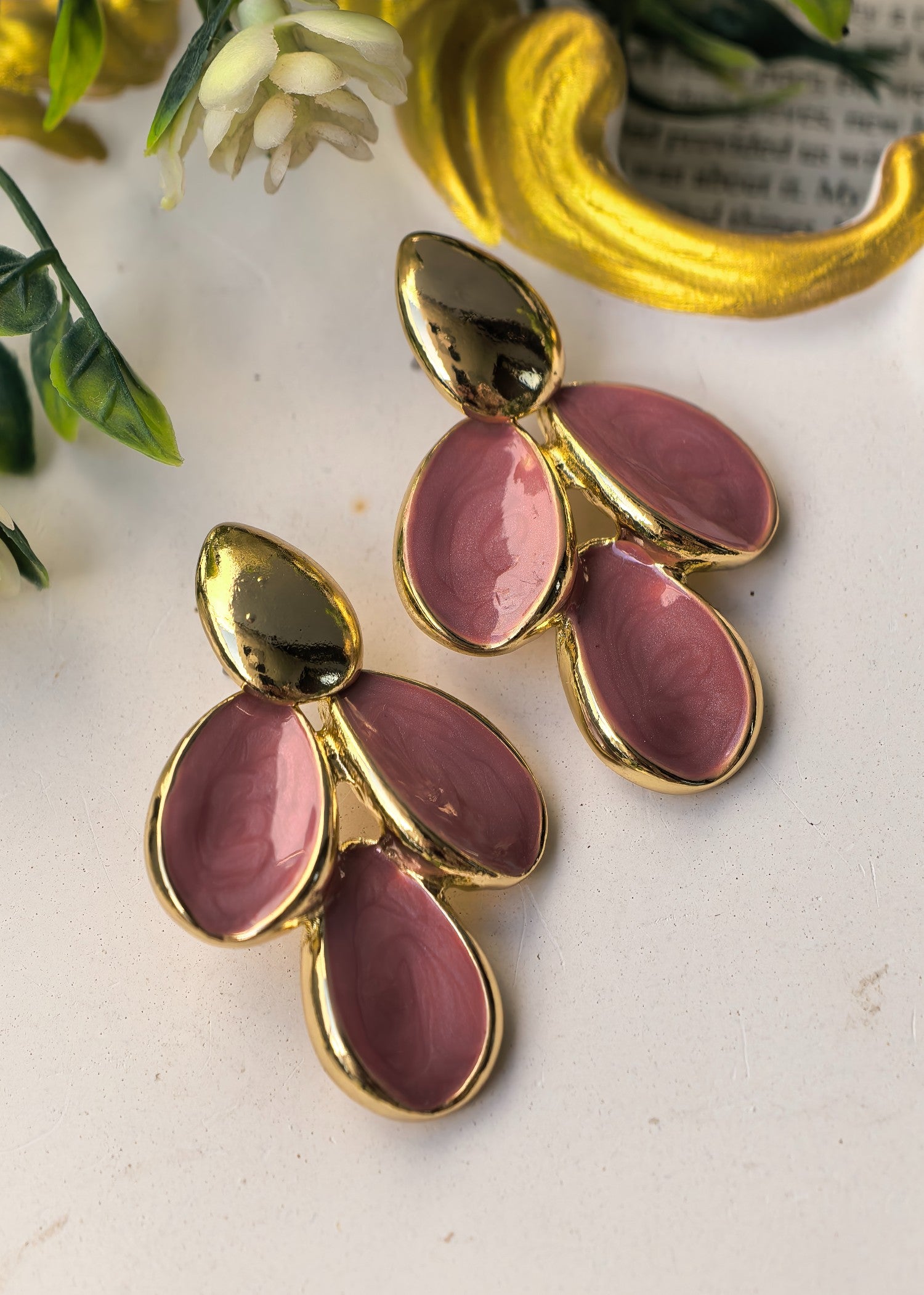Earrings in Mauve pink Color by - Trendy Women Earrings GES1557