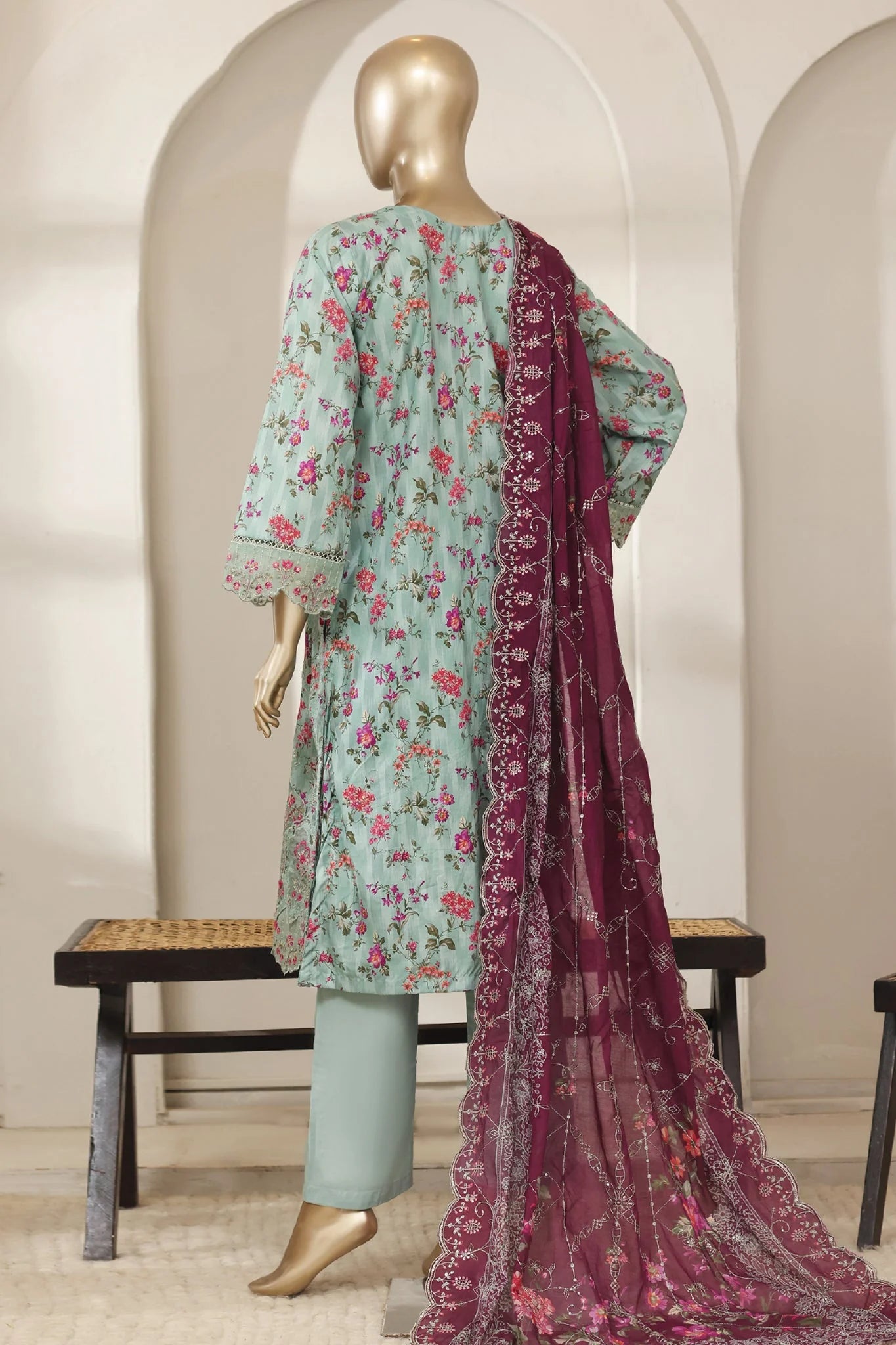 Stitched Laserkari Lawn – 6