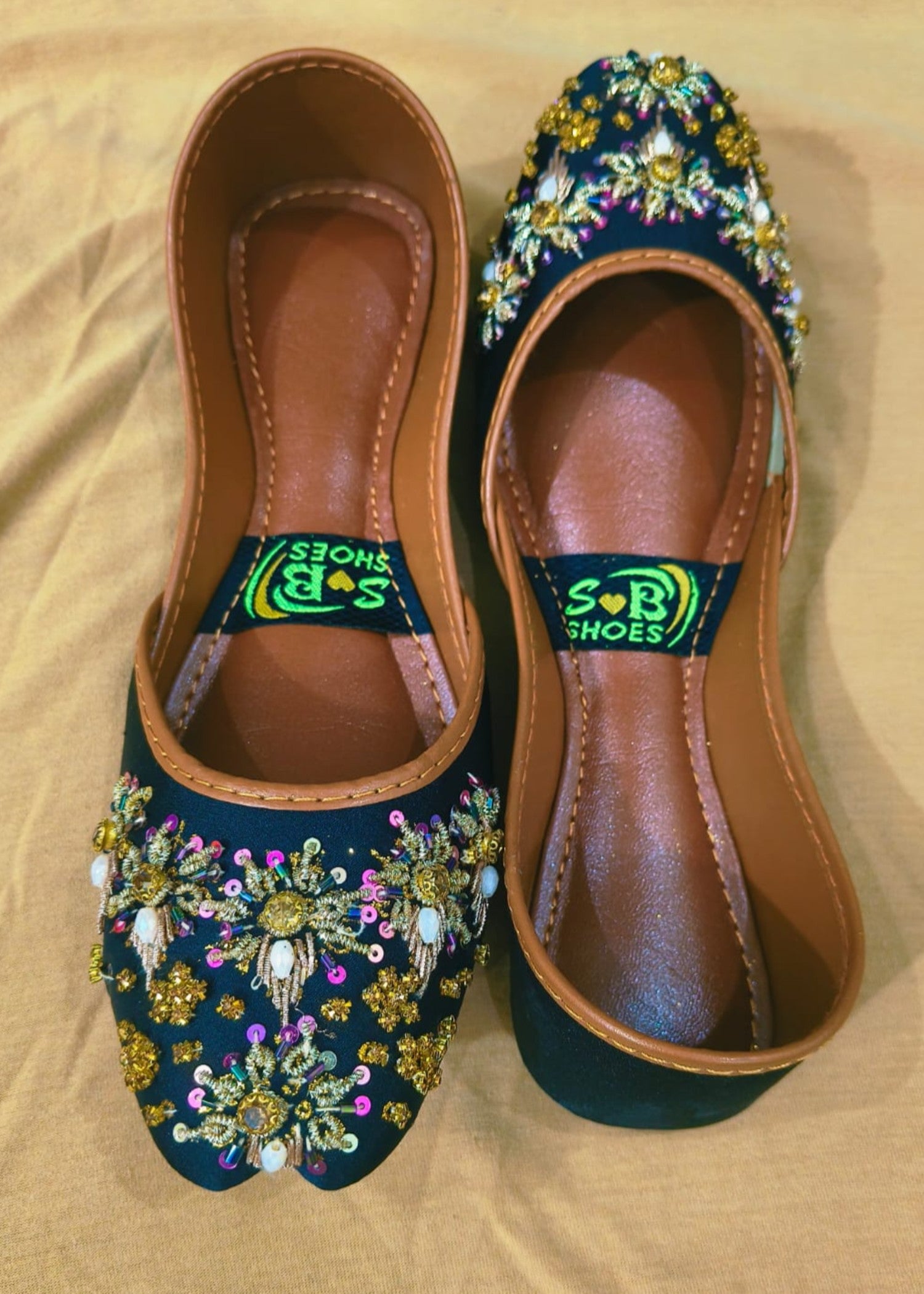 Khussa in Black by - High Quality Women Khussa UQK0425