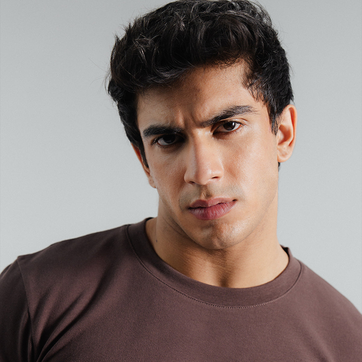zari cotton T Shirt in Brown