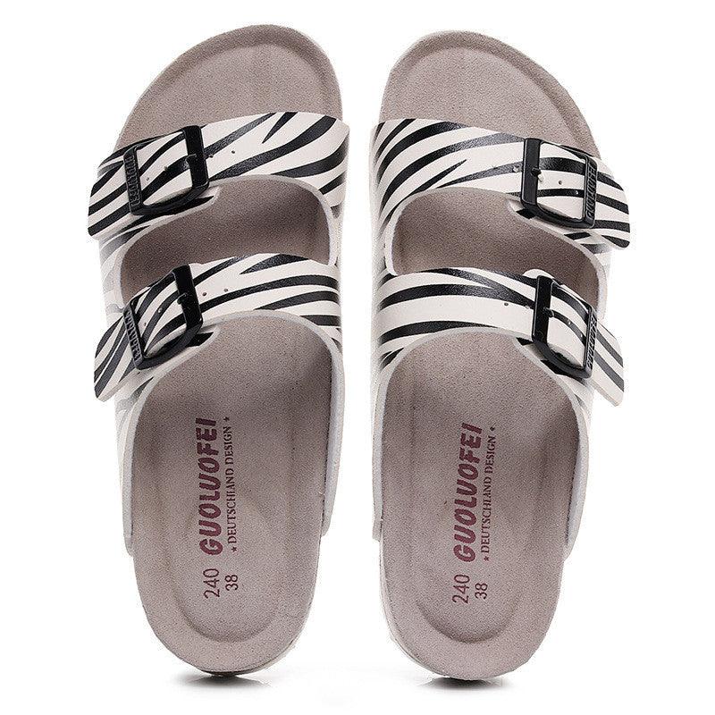 Sandals And Slippers With Double Buckle