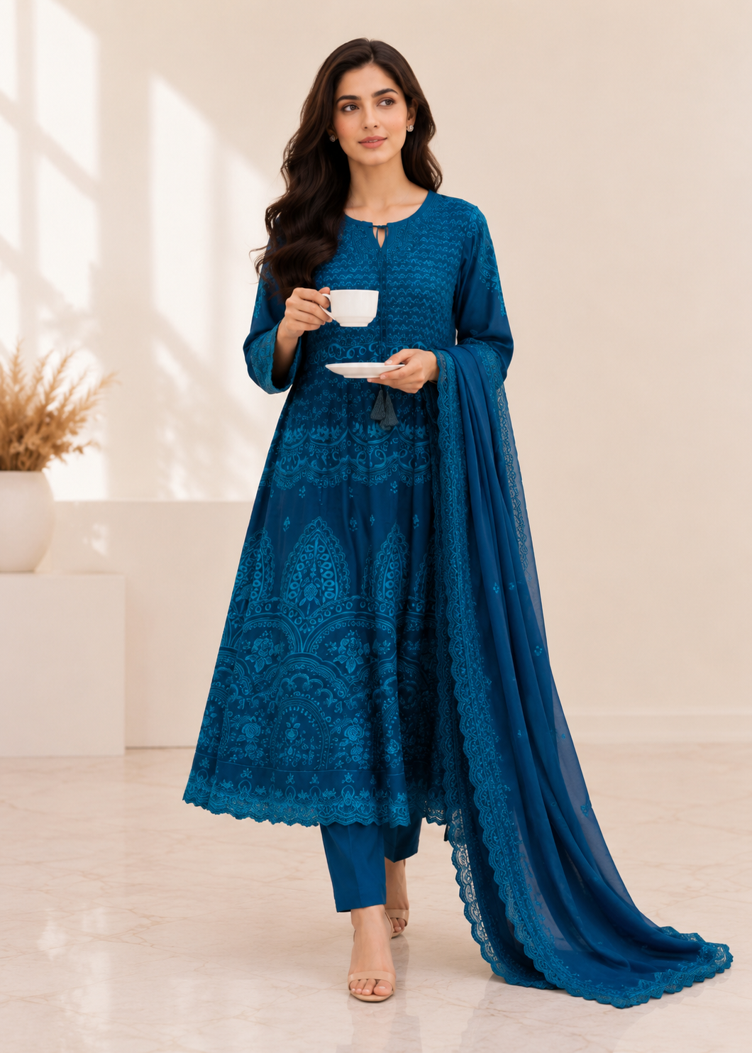 chiffon Maxi in Blue