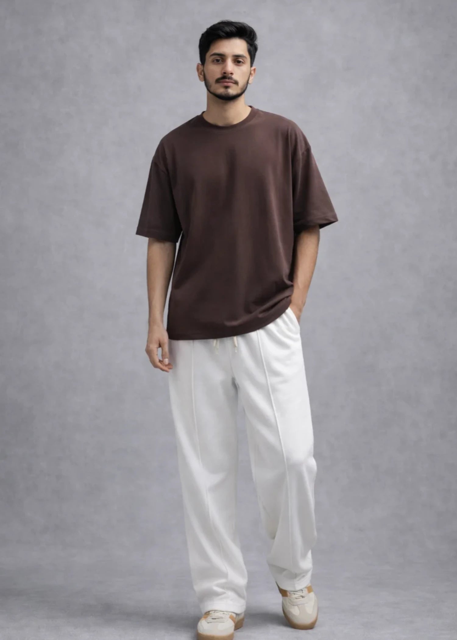 terry Trousers in White by Ecowears.Pk