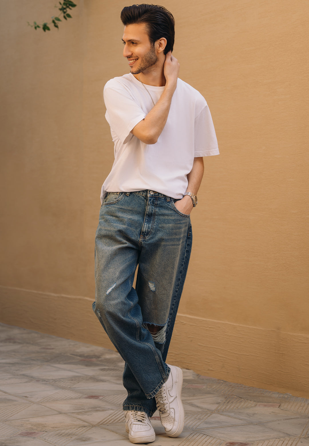 stretch denim Jeans in Dark blue by The Denim Company