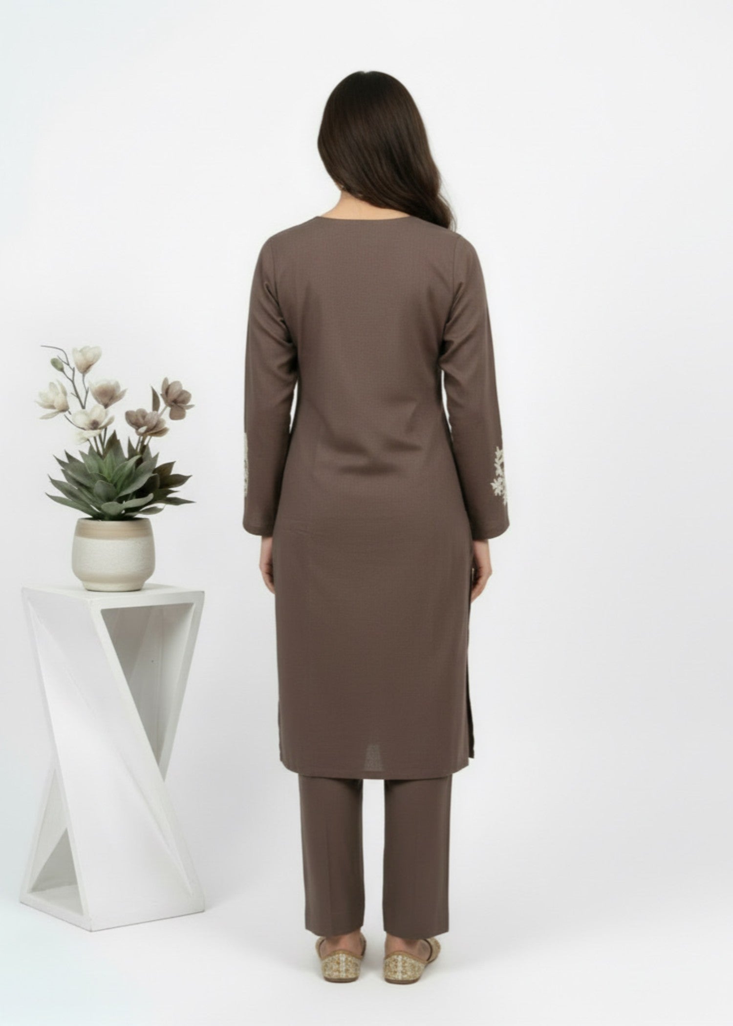 wash & wear Kurta Set in Brunette brown