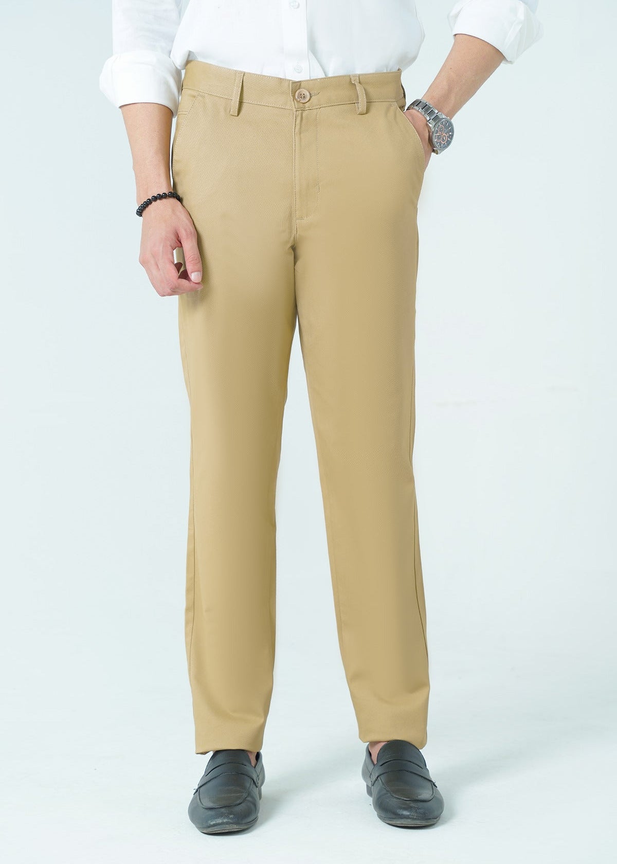 cotton Trousers in Beige