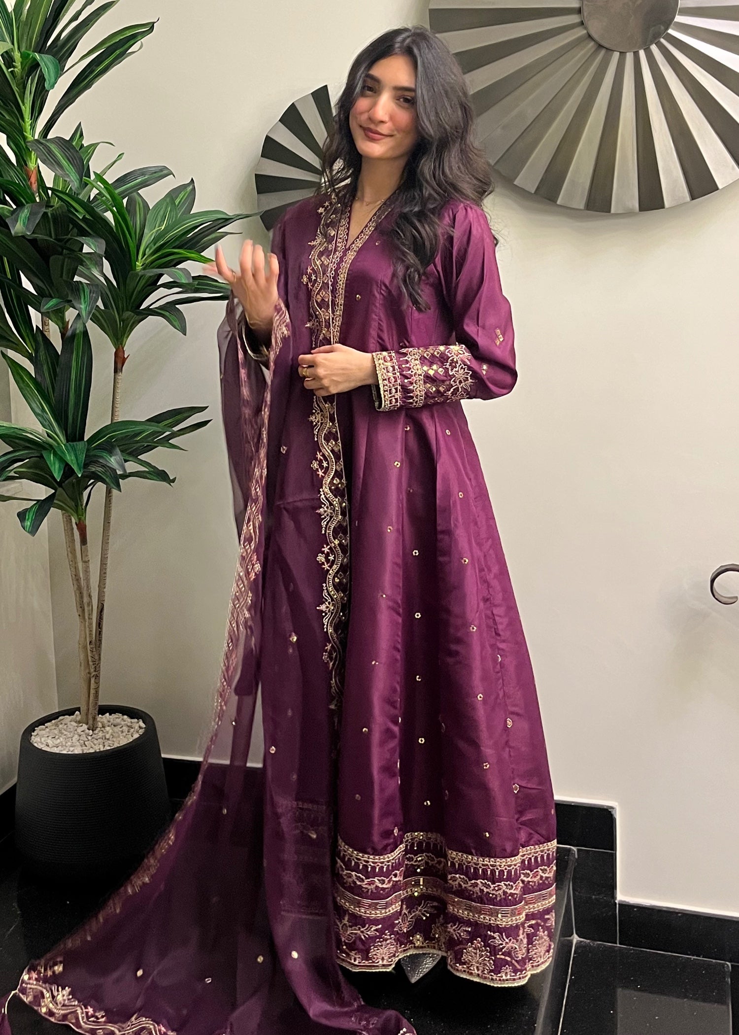 silk Maxi in Plum purple