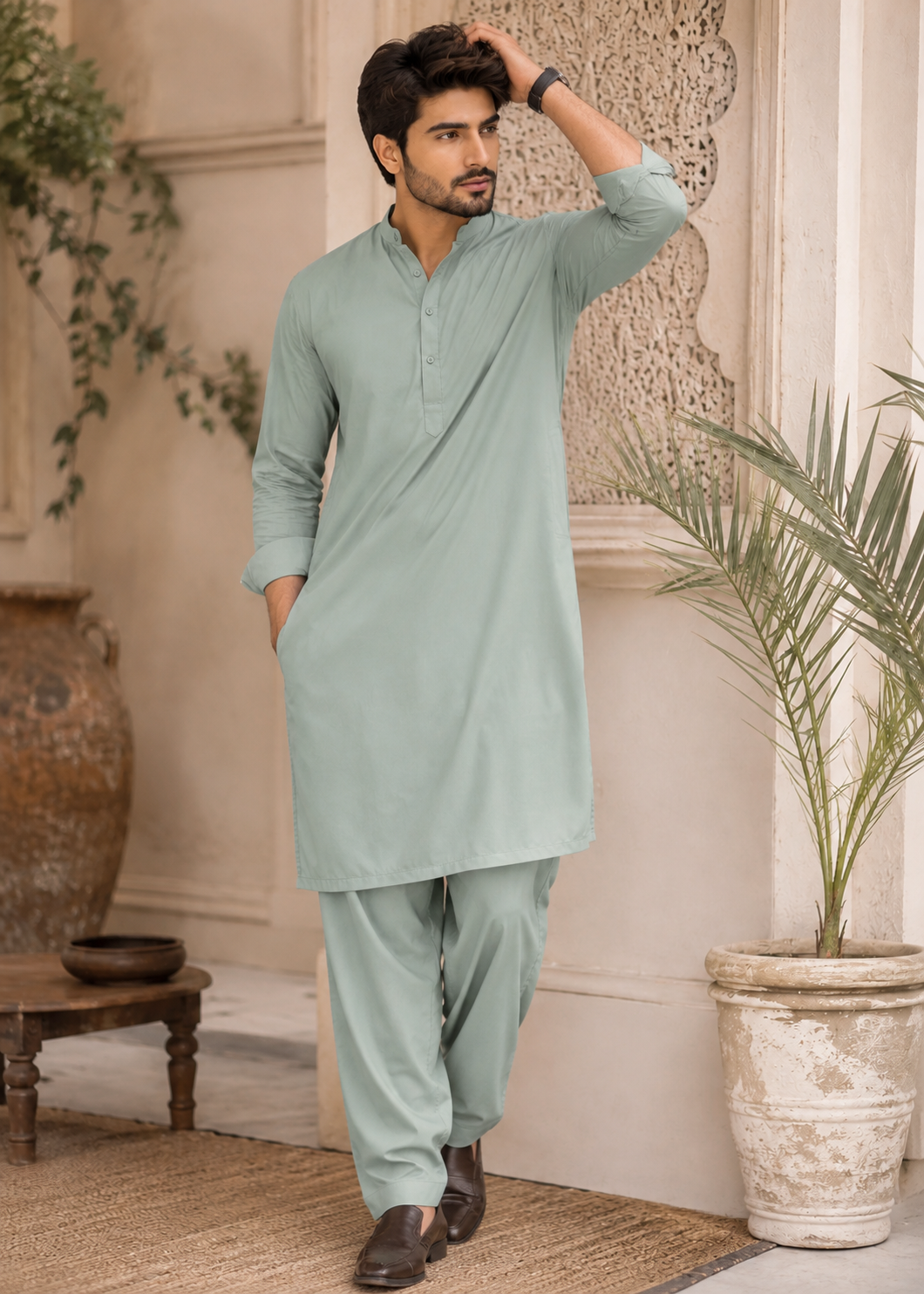 cotton Unstitched in Emerald green
