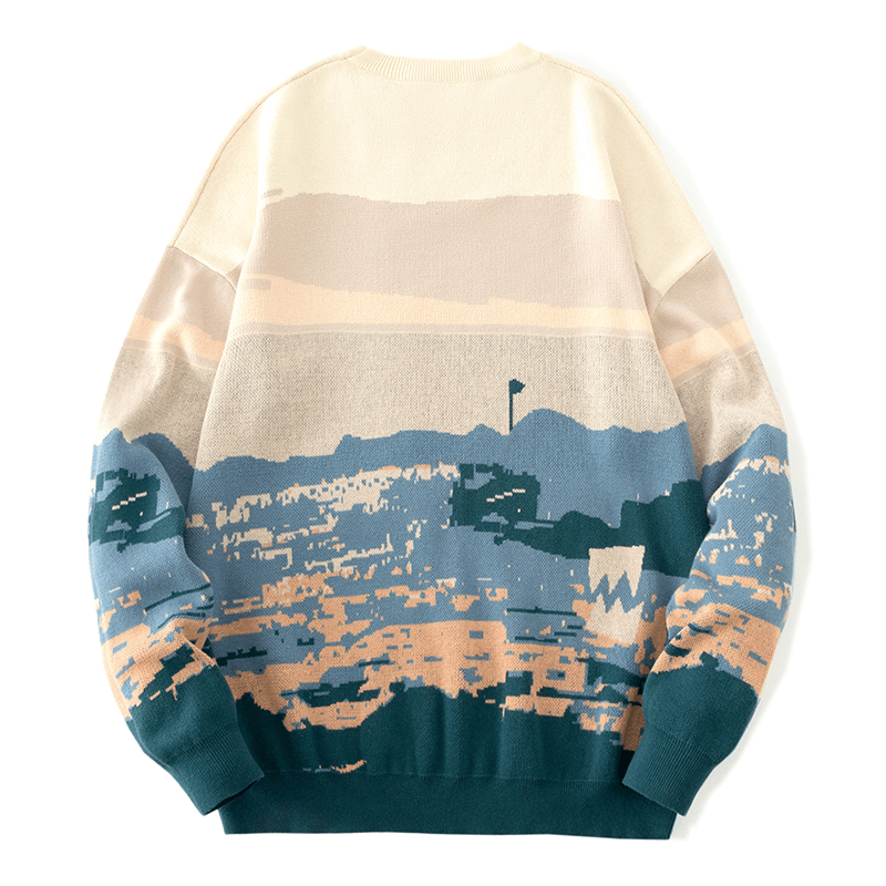 Fashionable and Simple Men'S Loose Warm Sweater