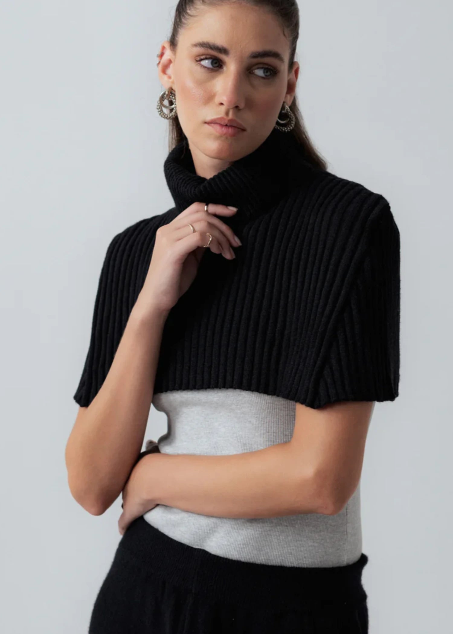 nylon Sweater in Black