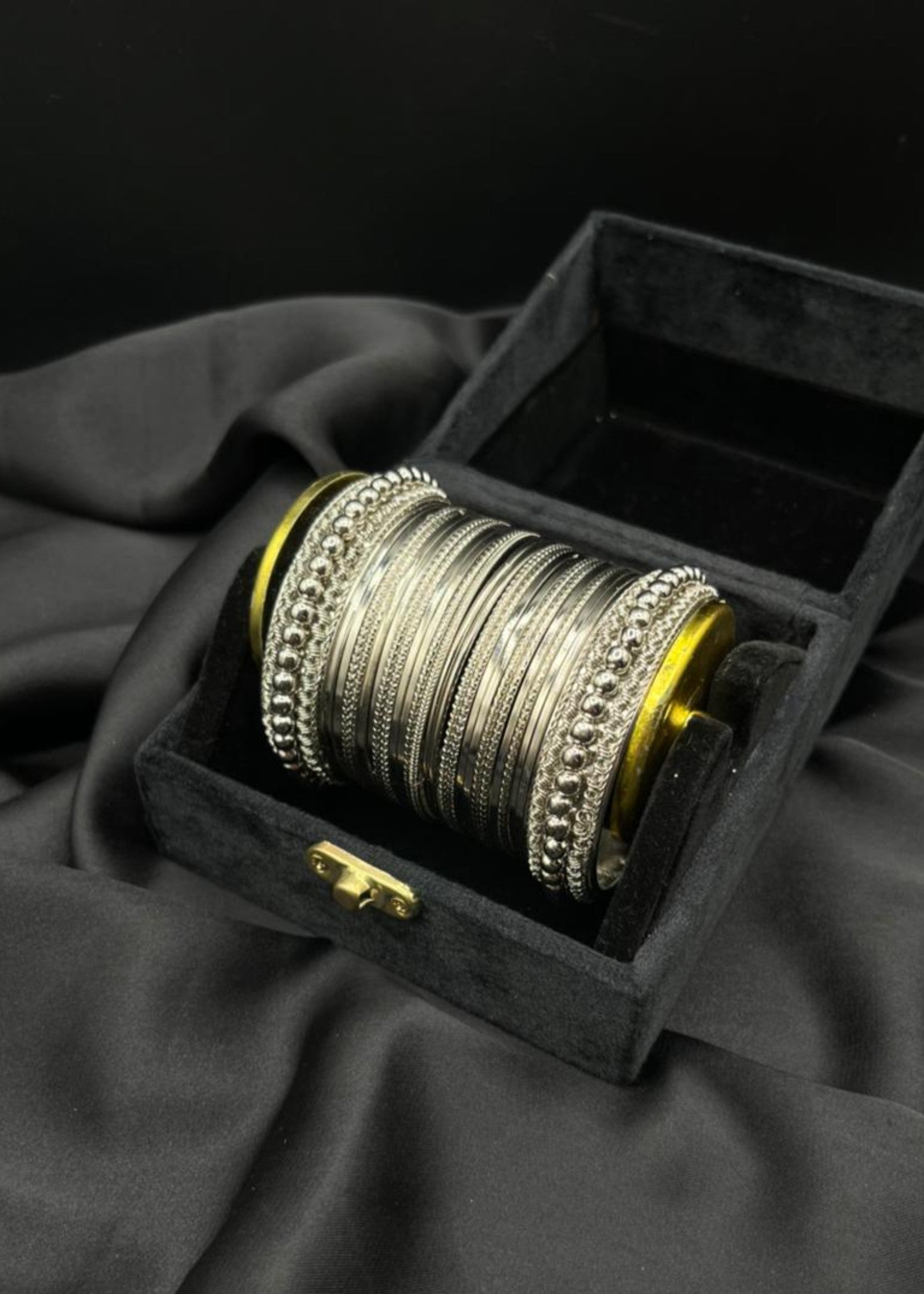 Bangles in Silver Color by - Trendy Women Bangles YKK0914