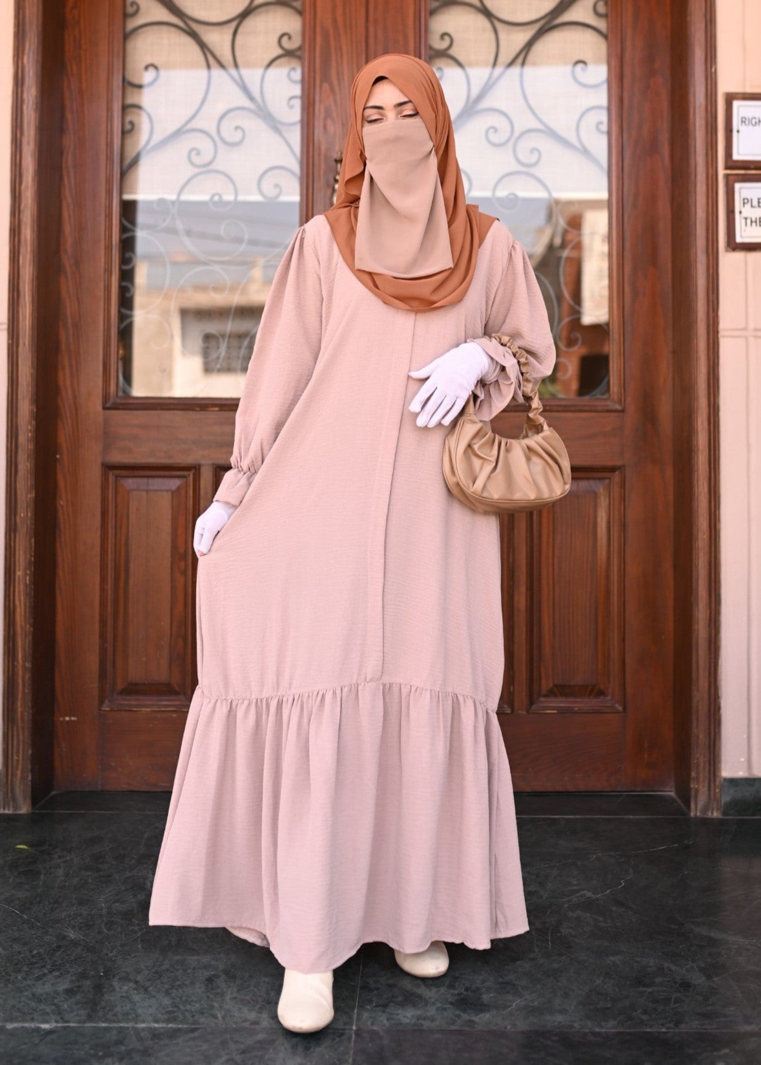 crepe Maxi in Baby pink