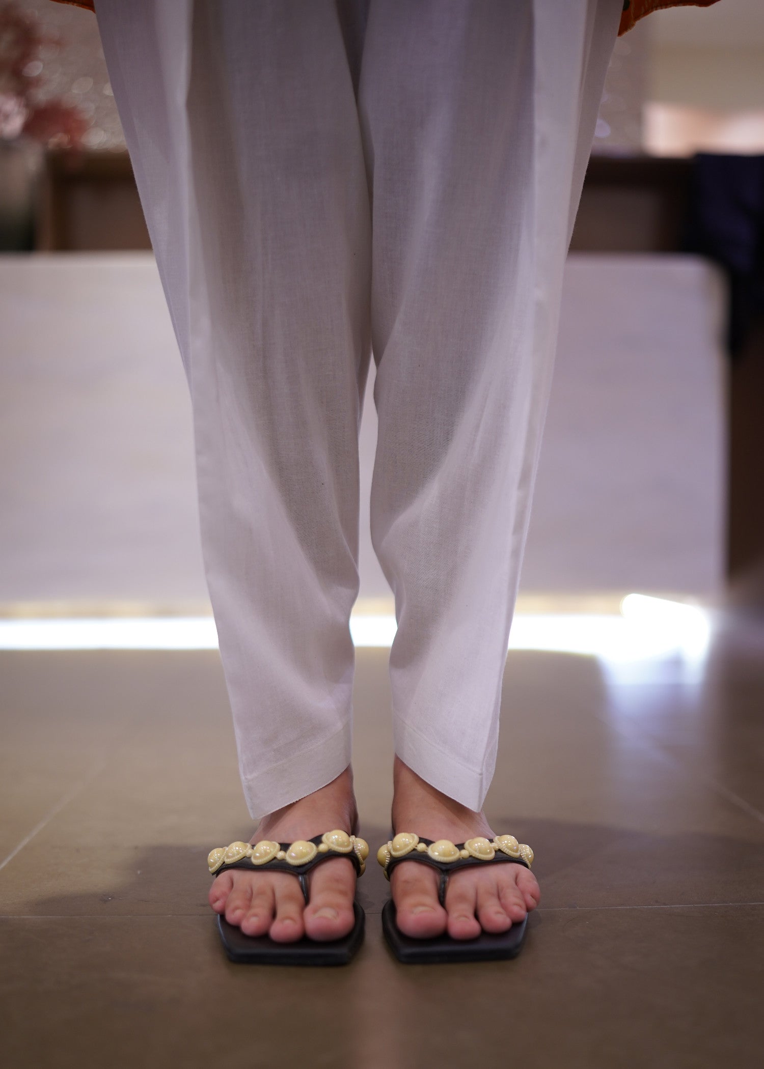 cambric Shalwar in Off-white