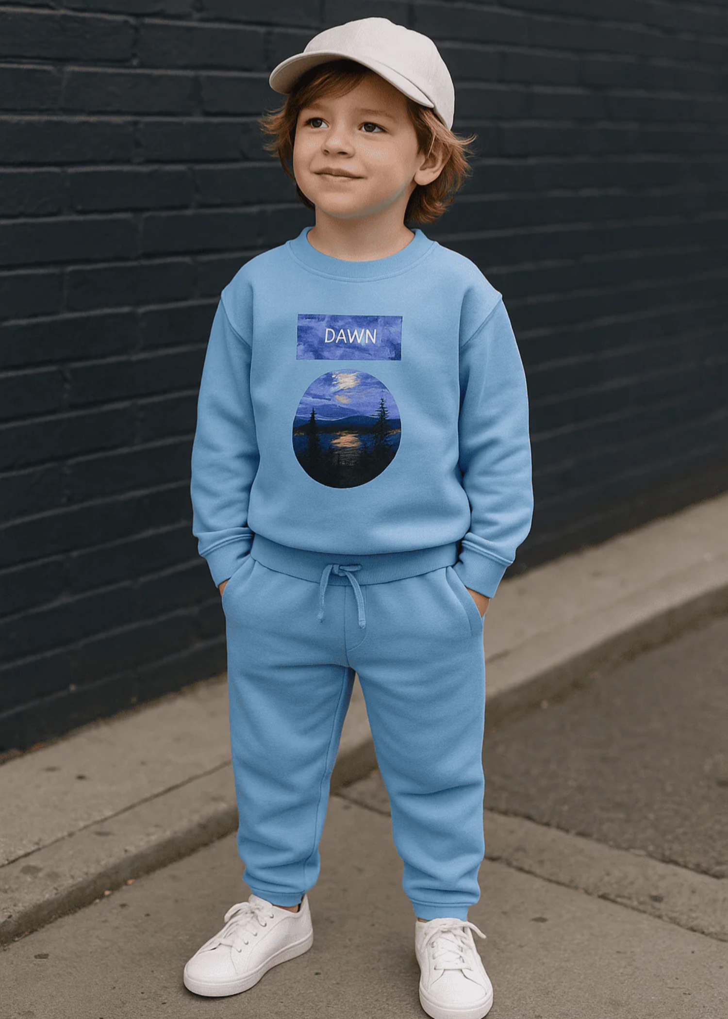 fleece Tracksuit in Baby blue