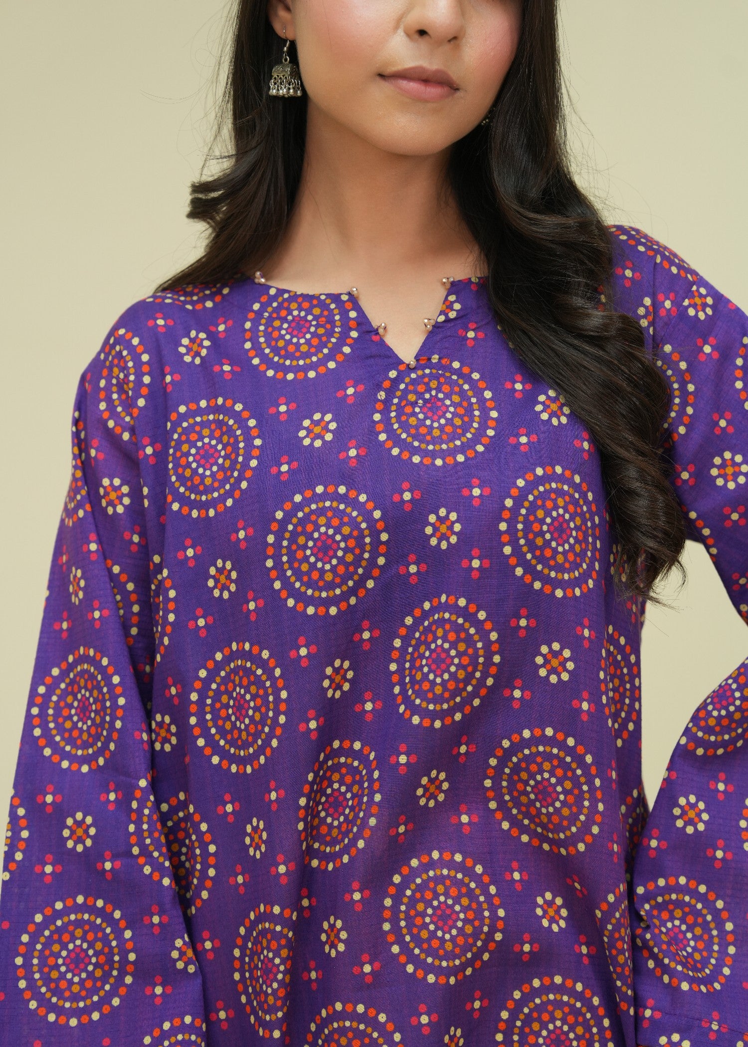 lawn Kaftan in Royal purple