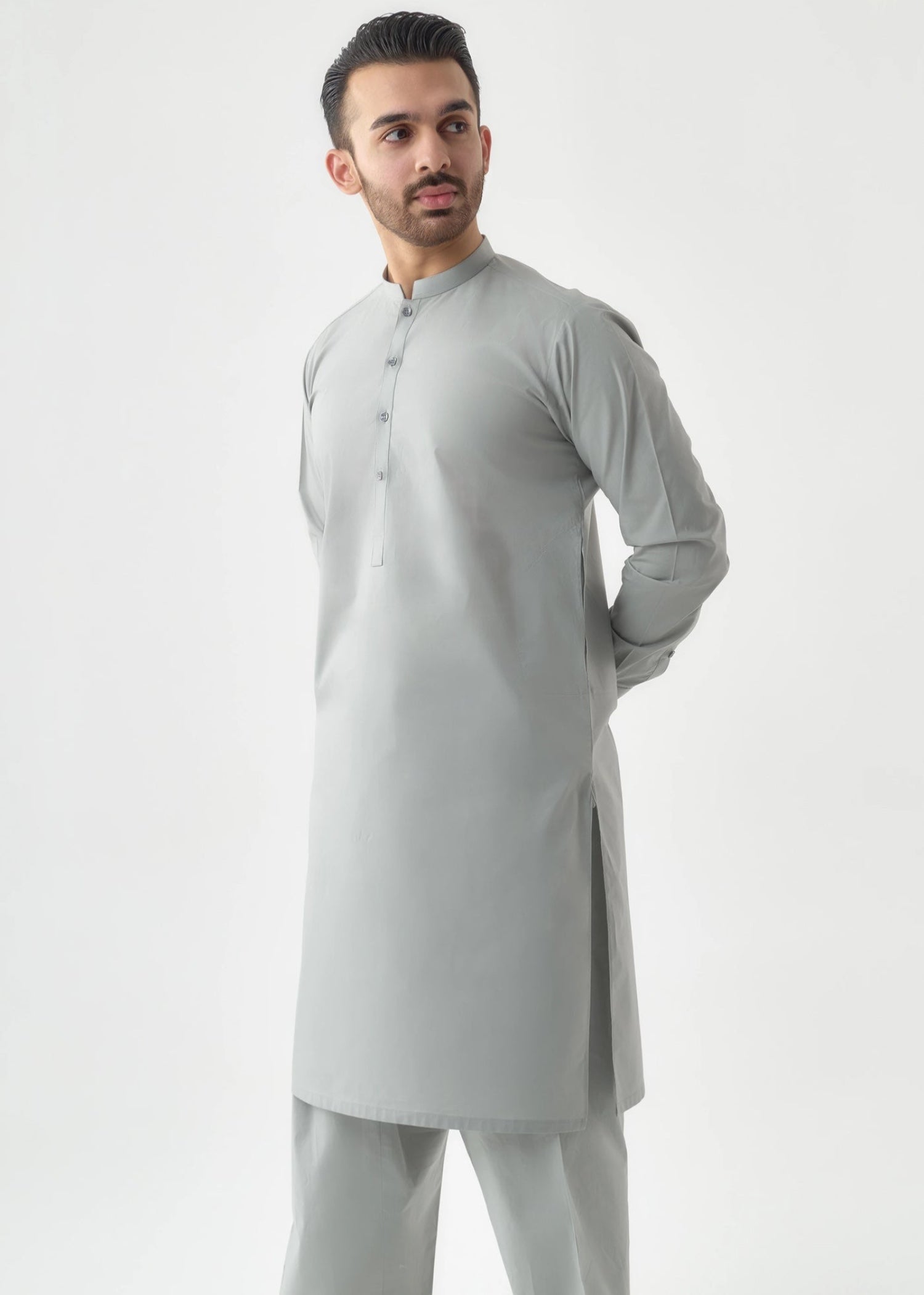 wash & wear Shalwar Kameez in Silver