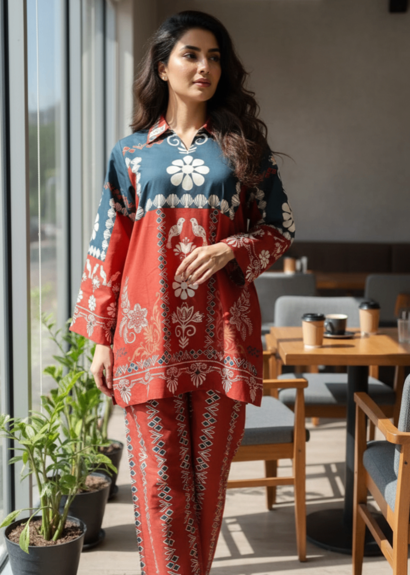 cambric Co Ord Sets in Rosewood