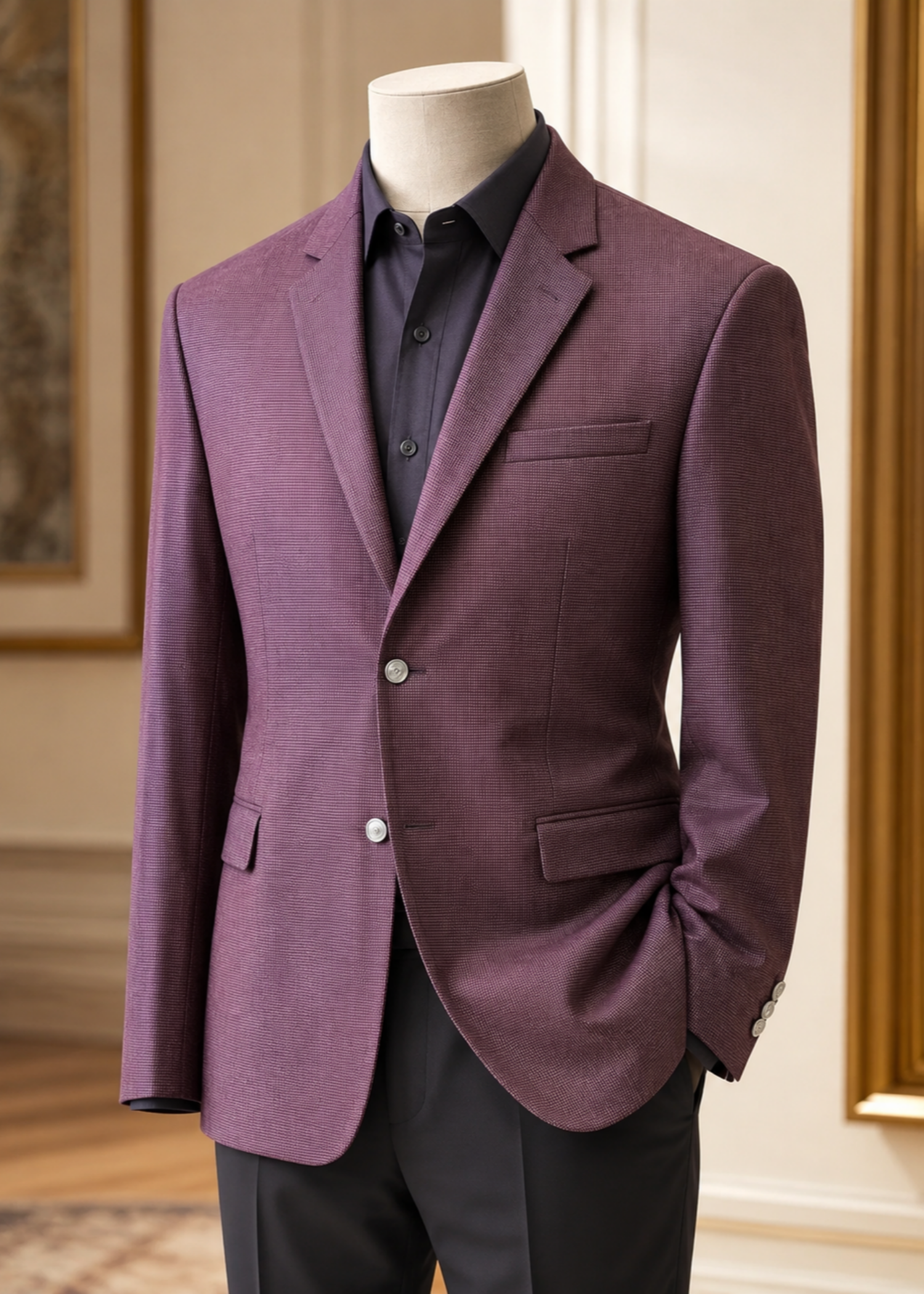 tropical Blazer in Maroon
