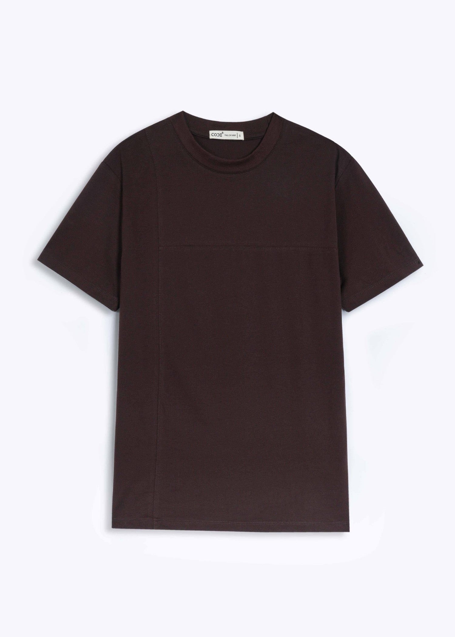 cotton T Shirt in Dark brown by Code