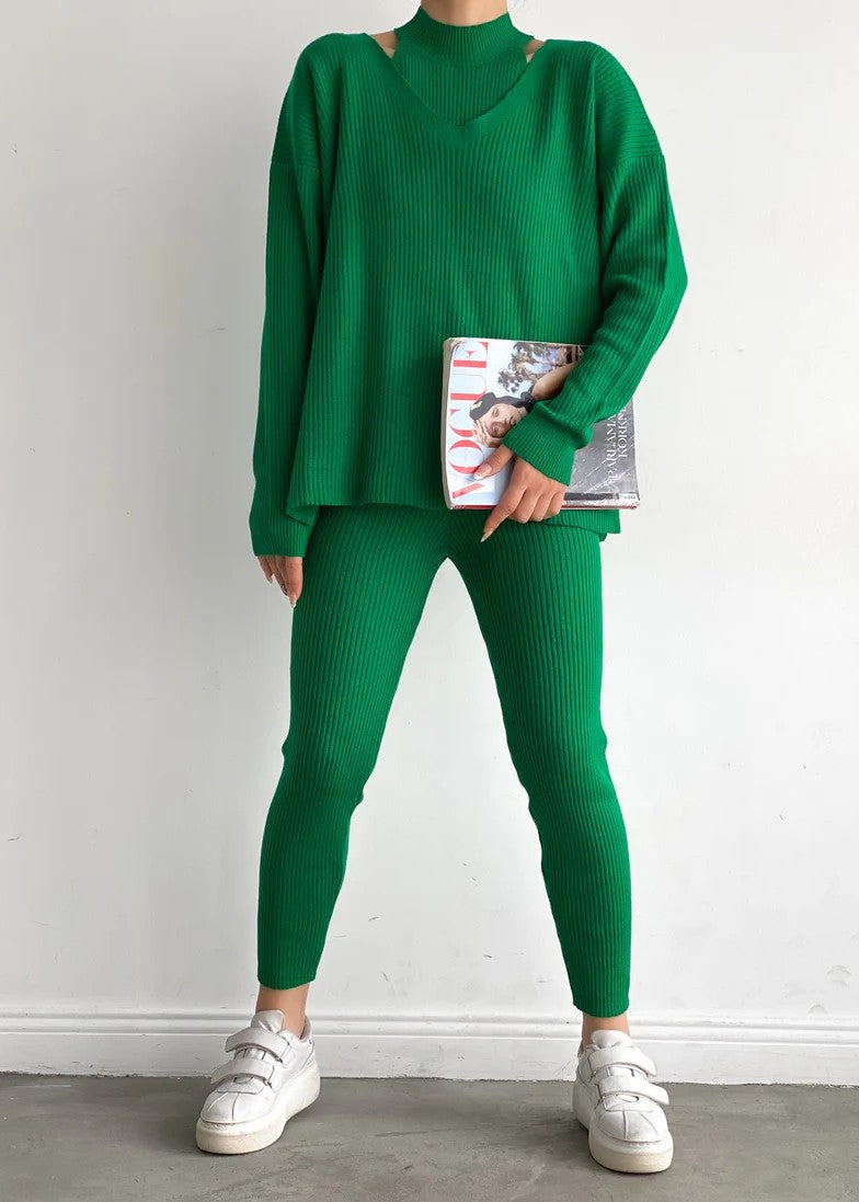 wool Co Ord Sets in Green