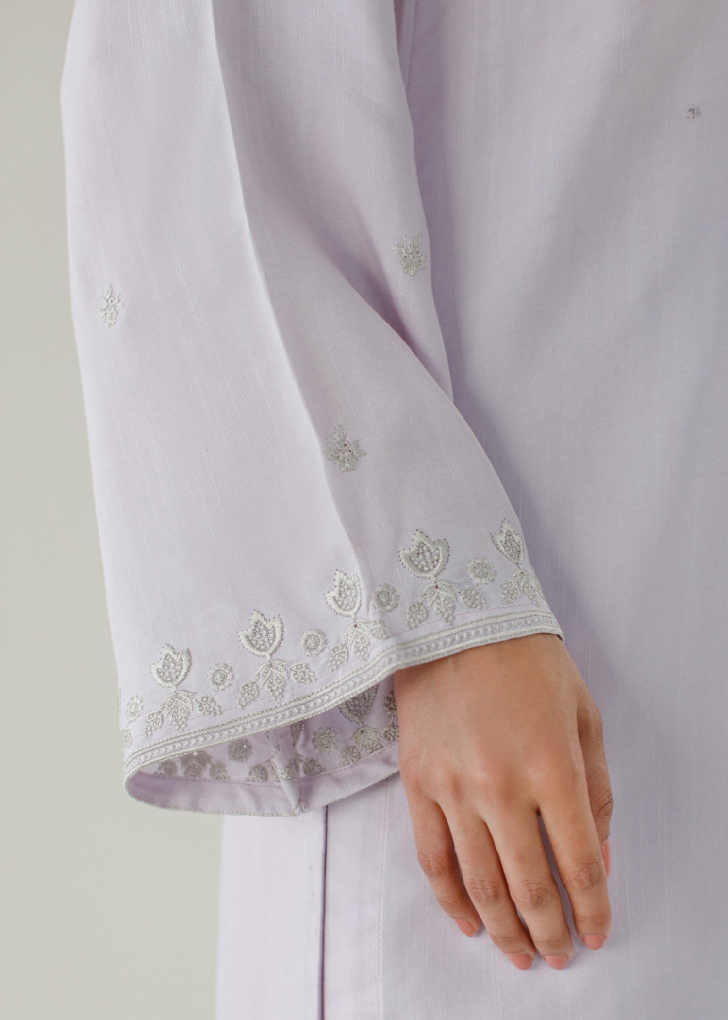 raw silk Kurta Set in Lavender