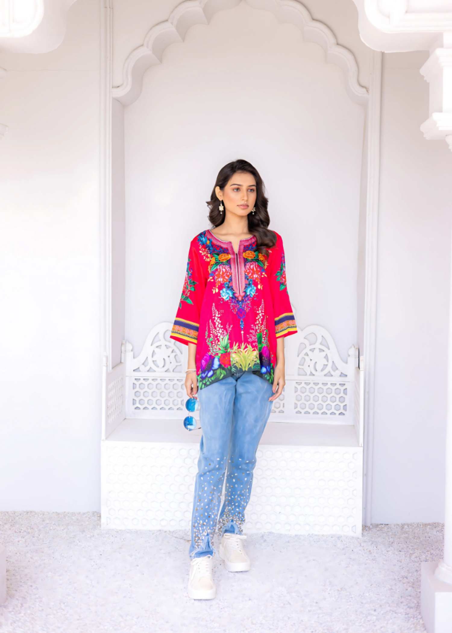 silk Kurti in Pink