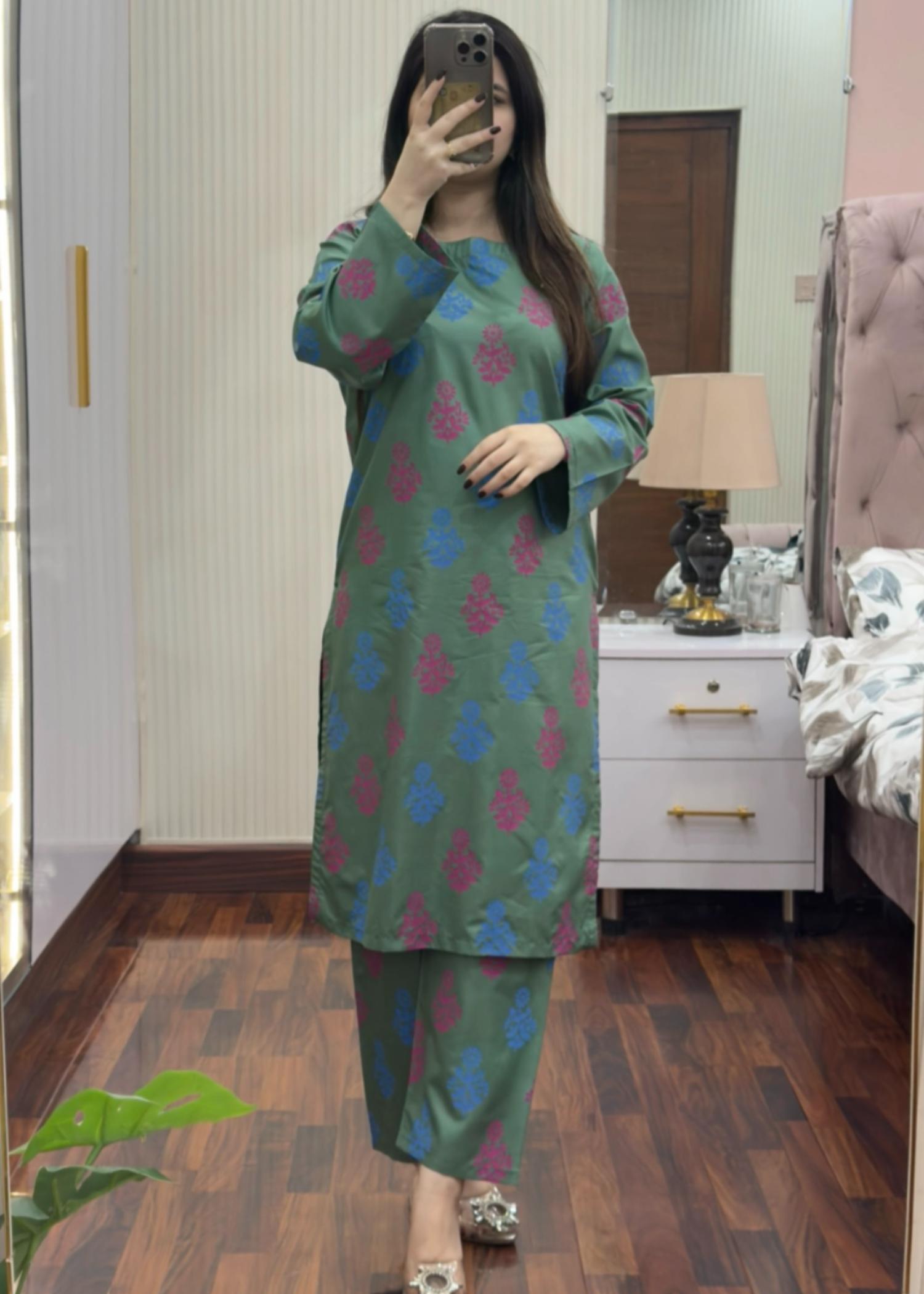 linen Co Ord Sets in Moss green
