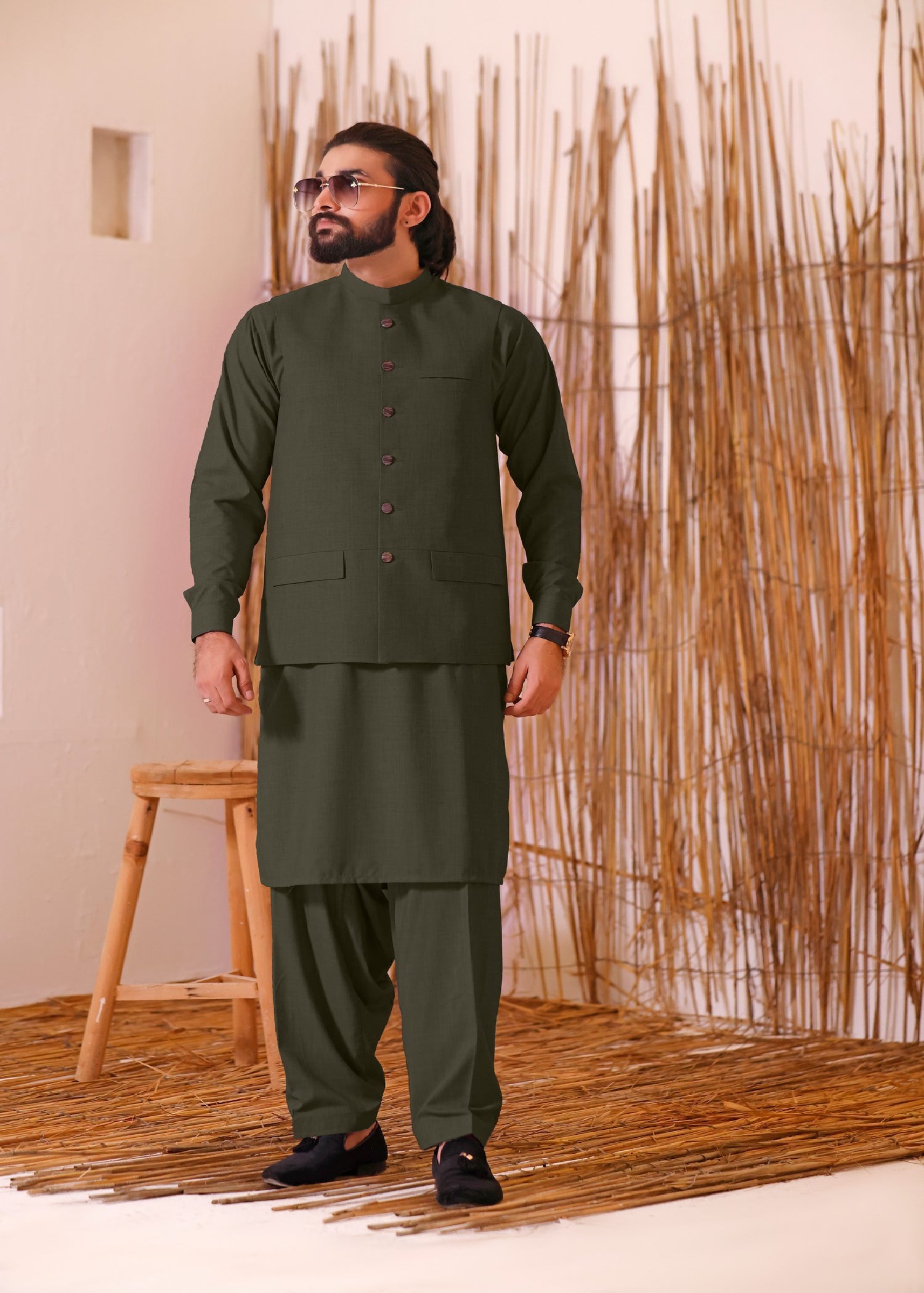 suiting Waistcoat in Sage green