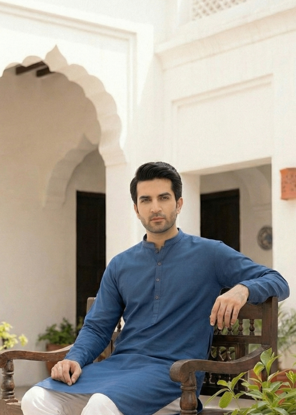 wash & wear Kurta in Blue