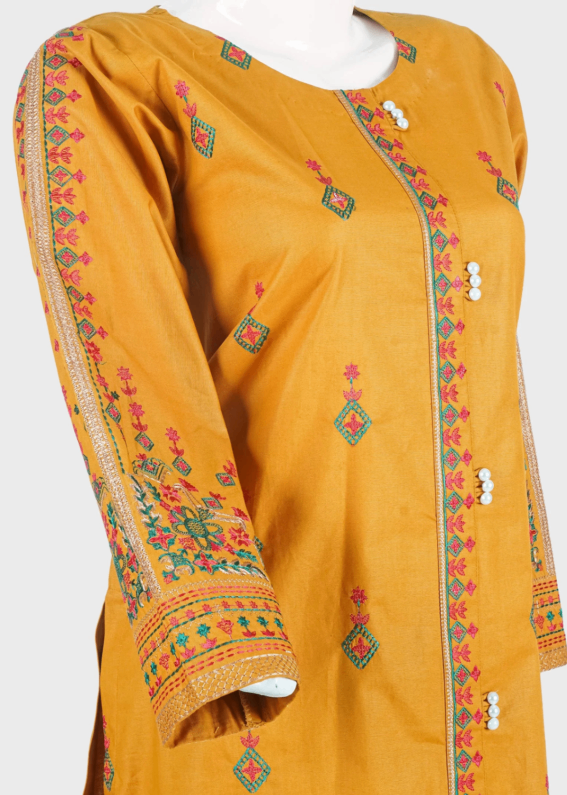 khaddar Kurta Set in Mustard