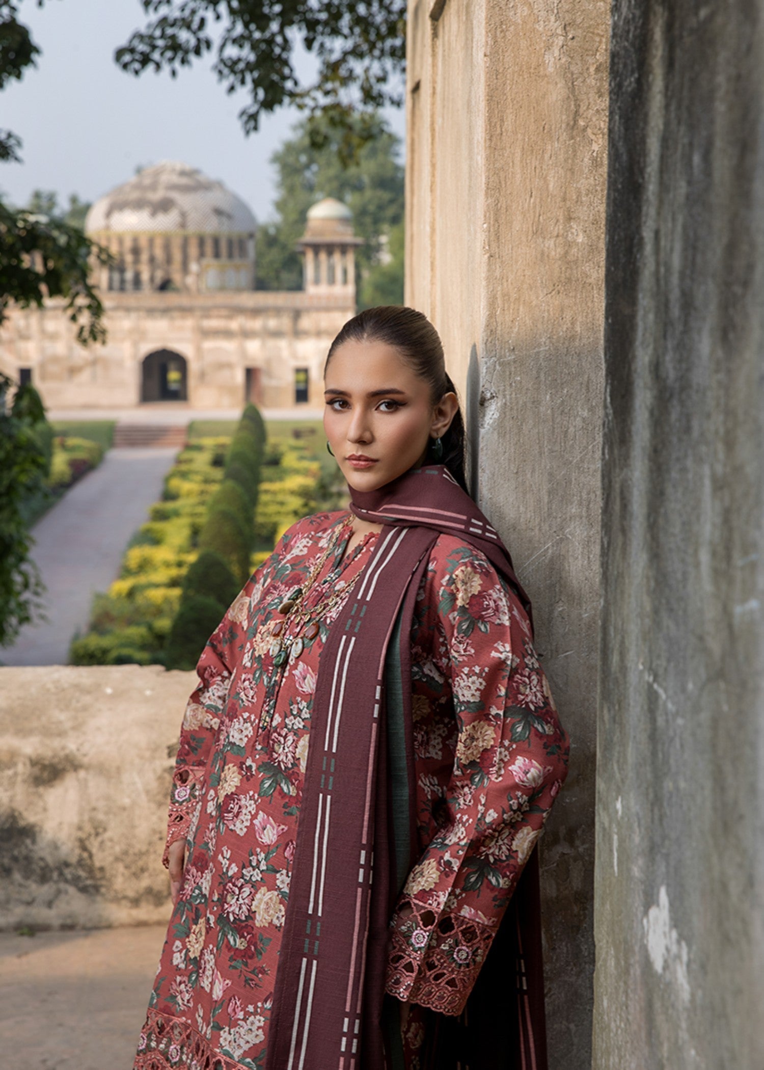 khaddar Kurta Set in Brown