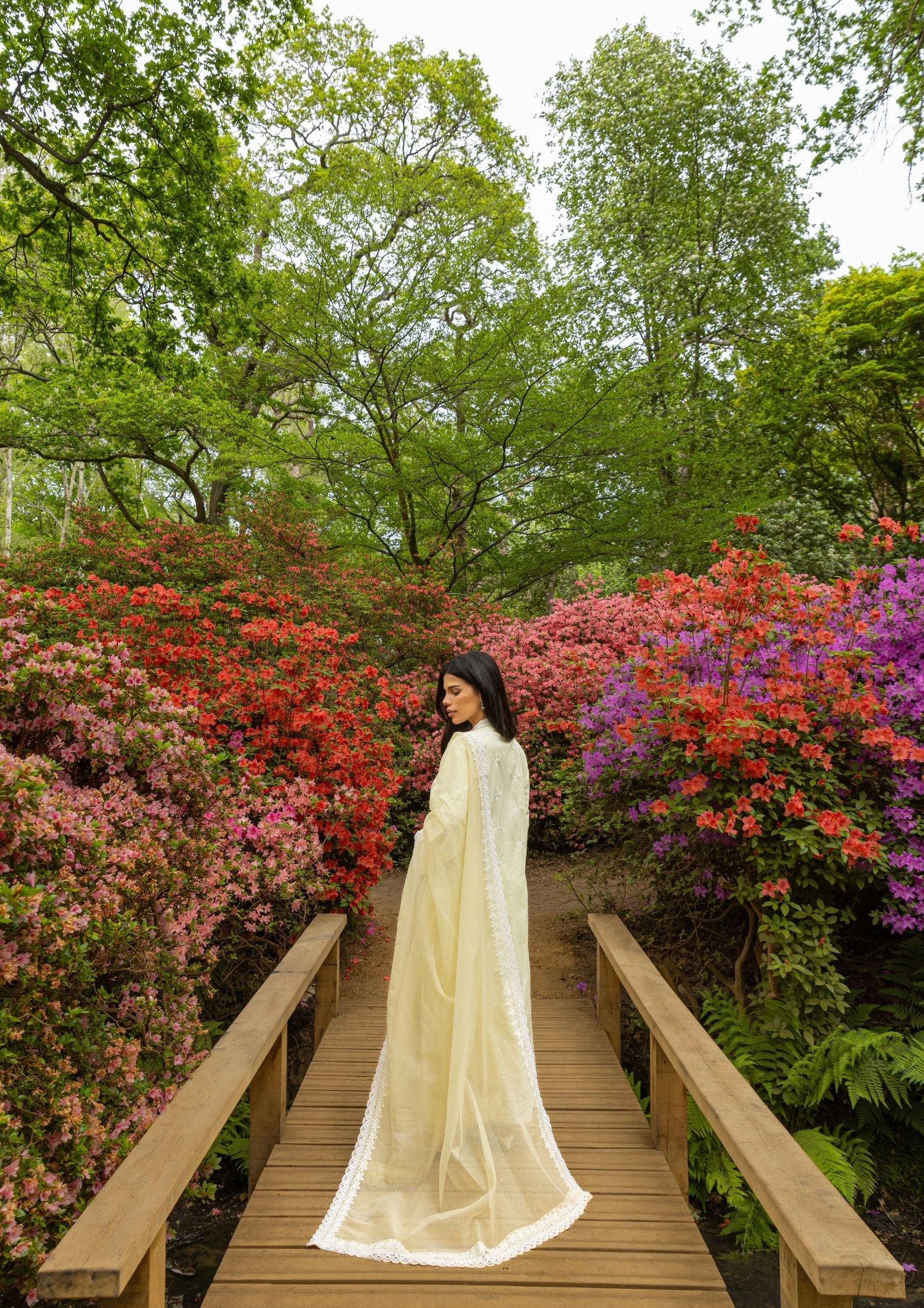 lawn cotton Kurta Set in Light yellow