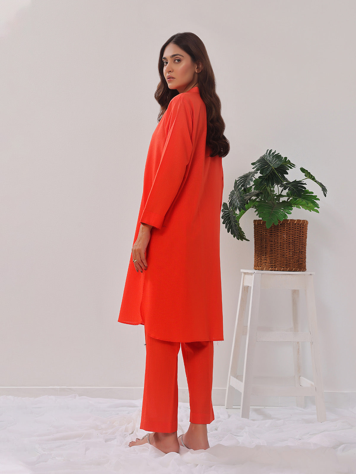 cotton Co Ord Sets in Pumpkin orange