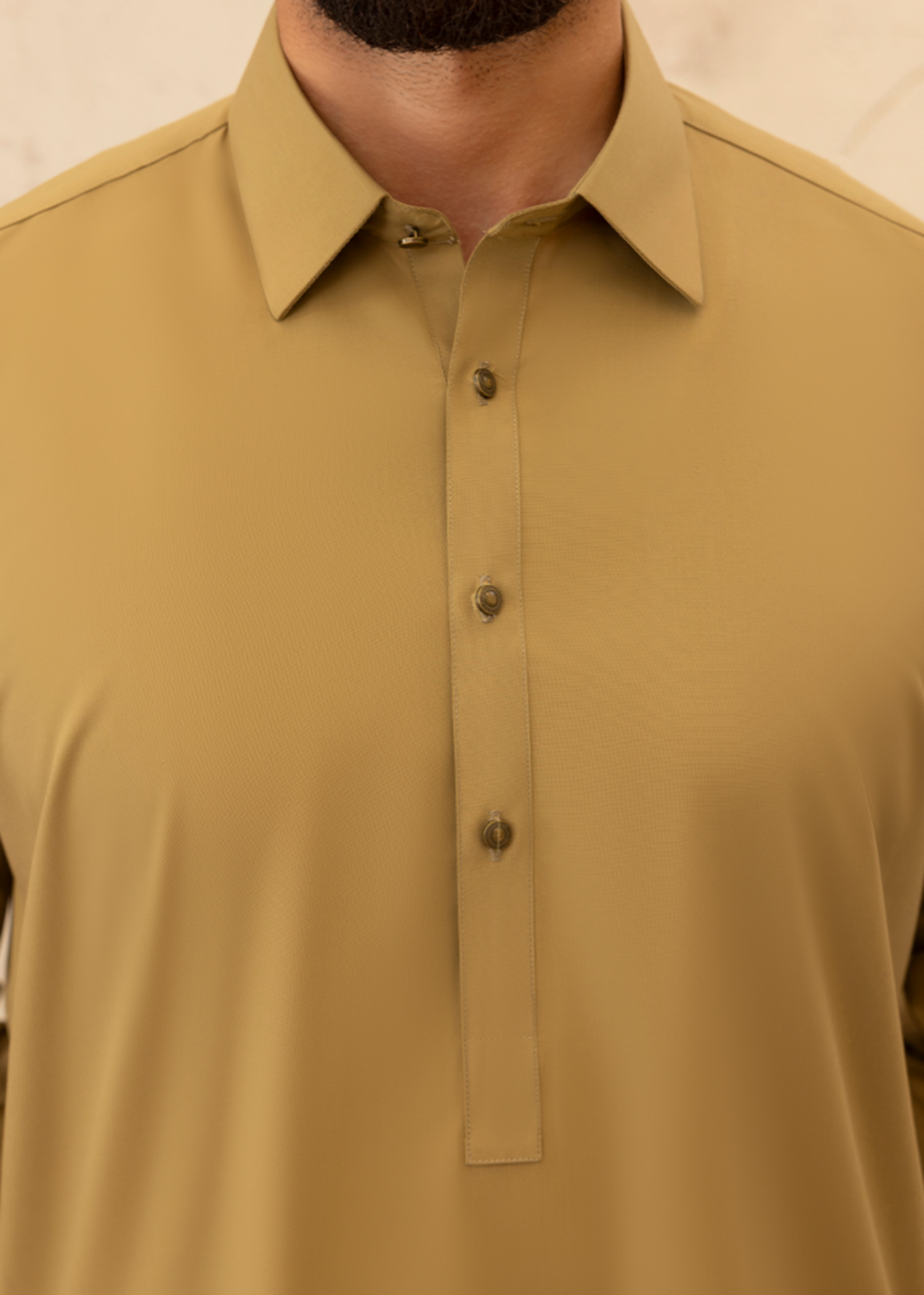 wash & wear Shalwar Kameez in Sand brown