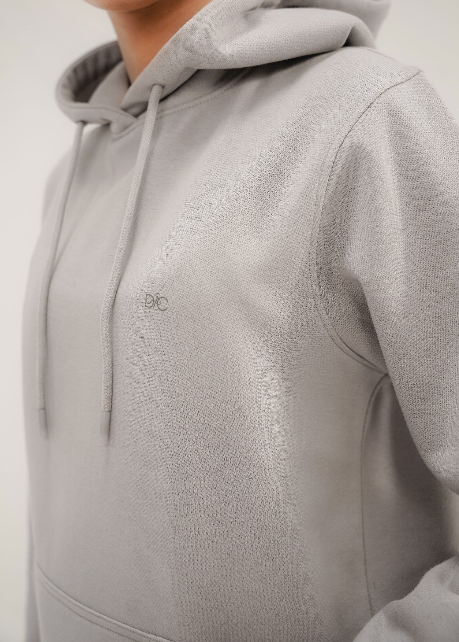 fleece Hoodie in Silver
