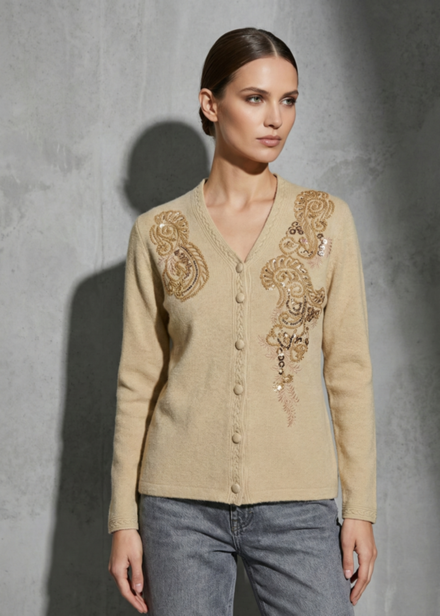 wool Sweater in Beige