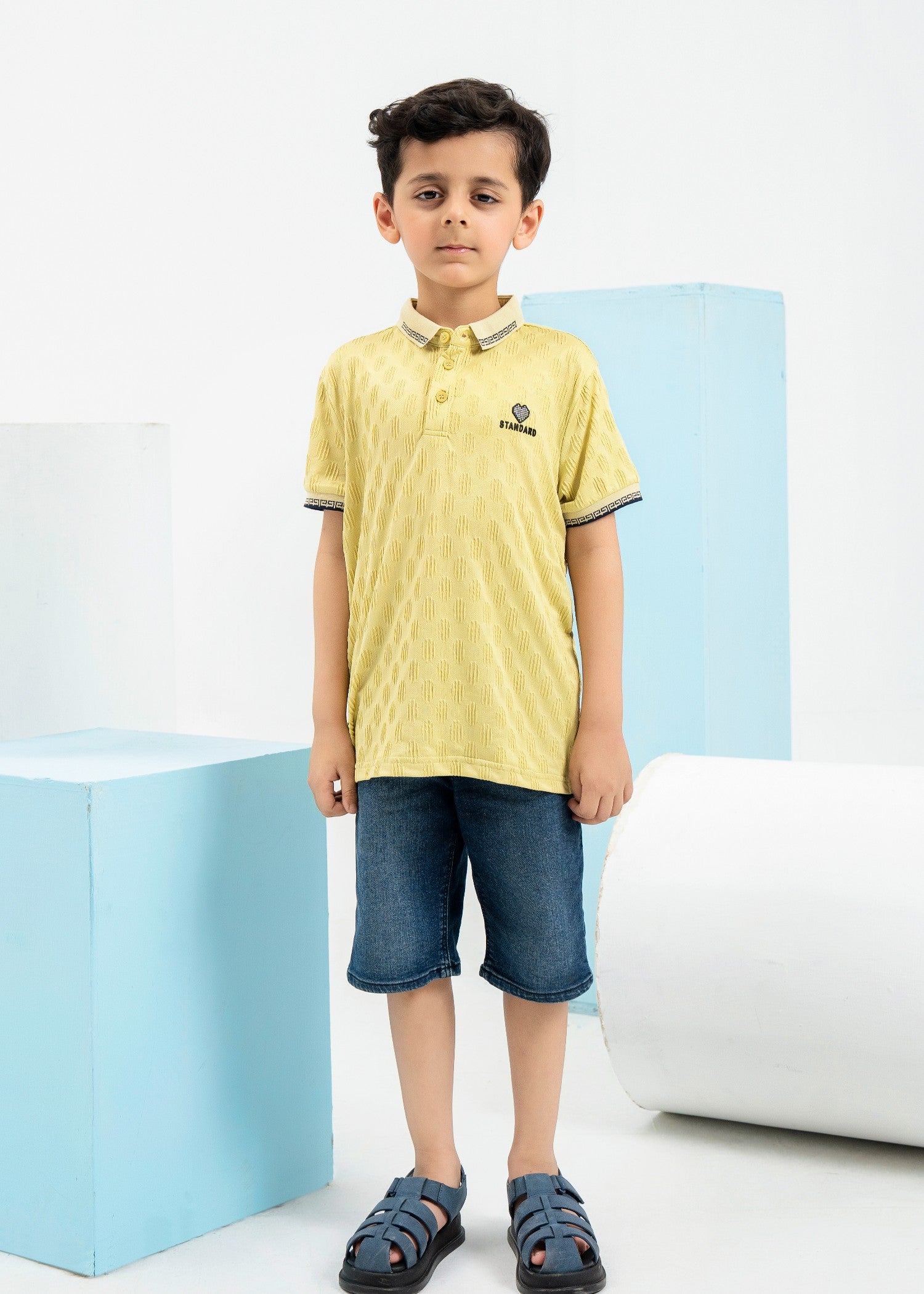 cotton Polo Shirt in Yellow