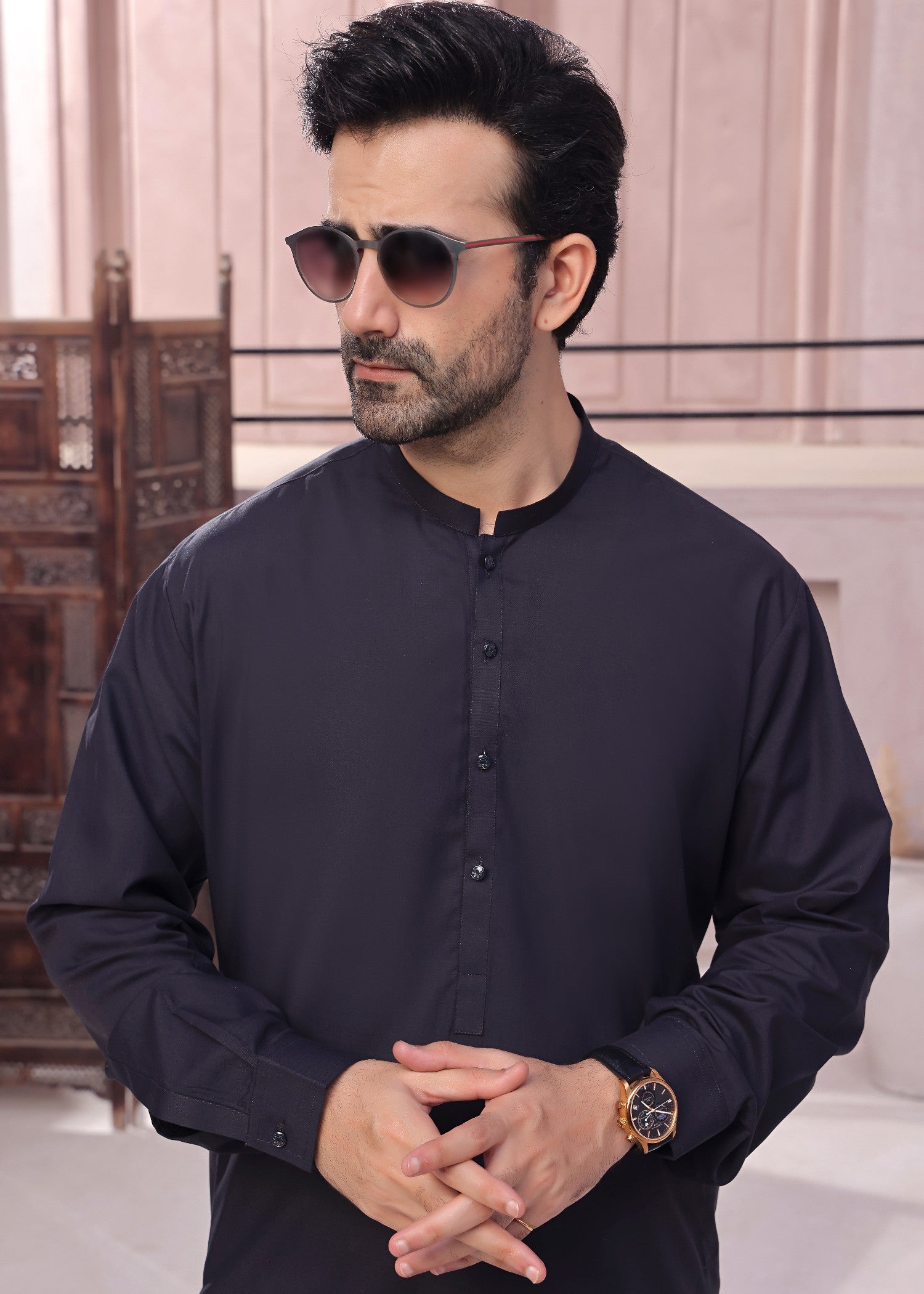 jamawar Waistcoat in Charcoal