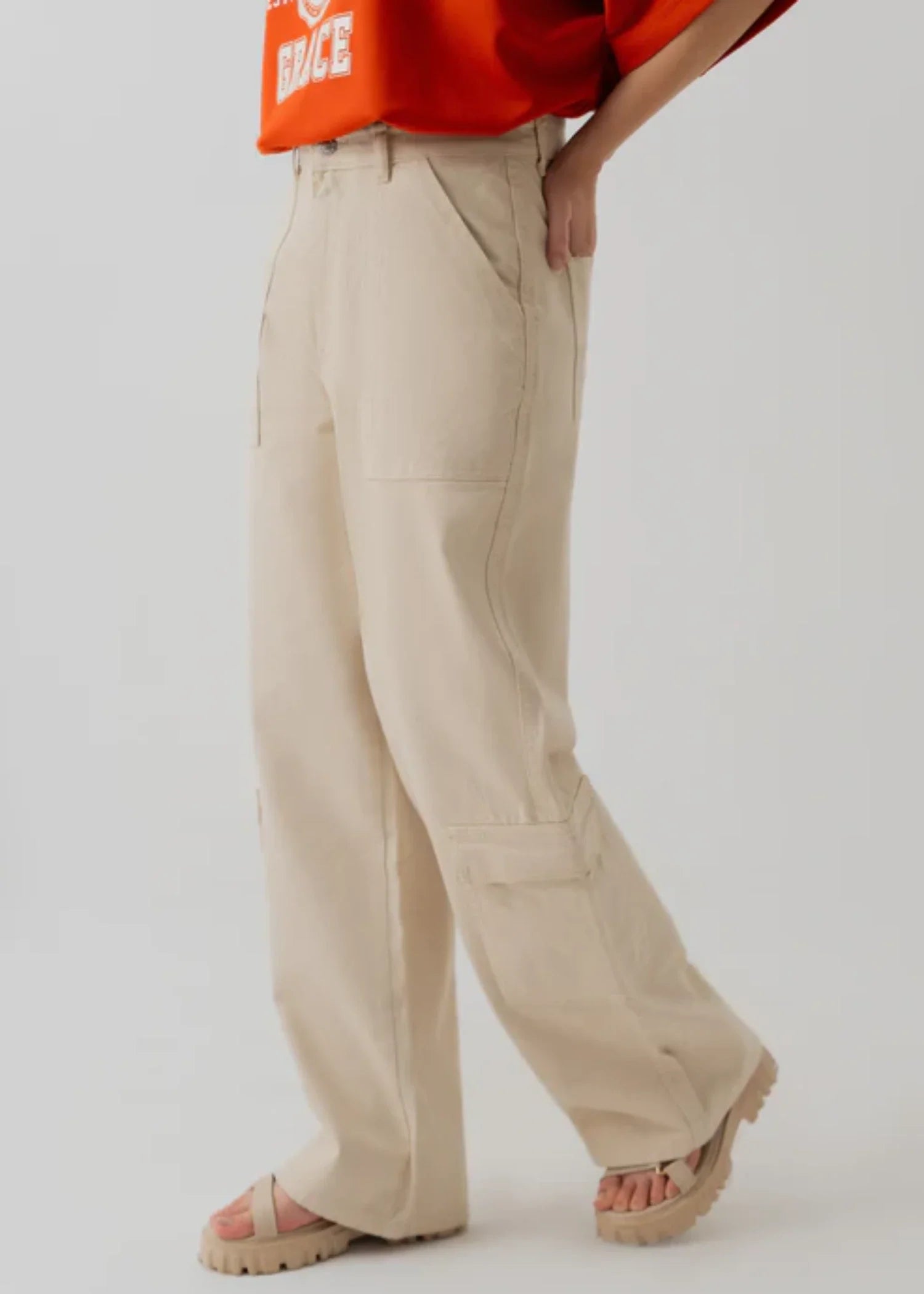 cotton Pants in Beige