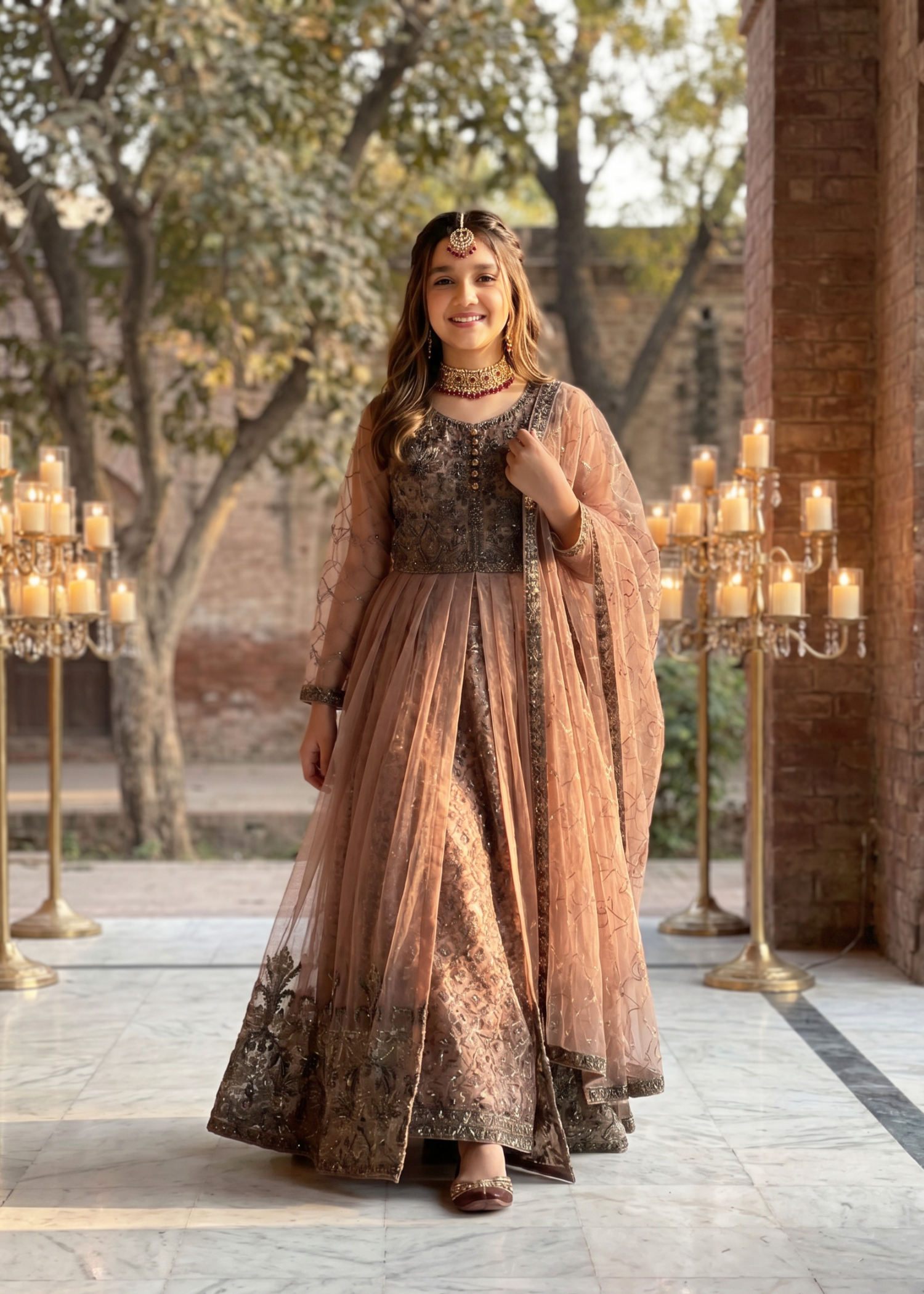 net Pishwas in Earth brown