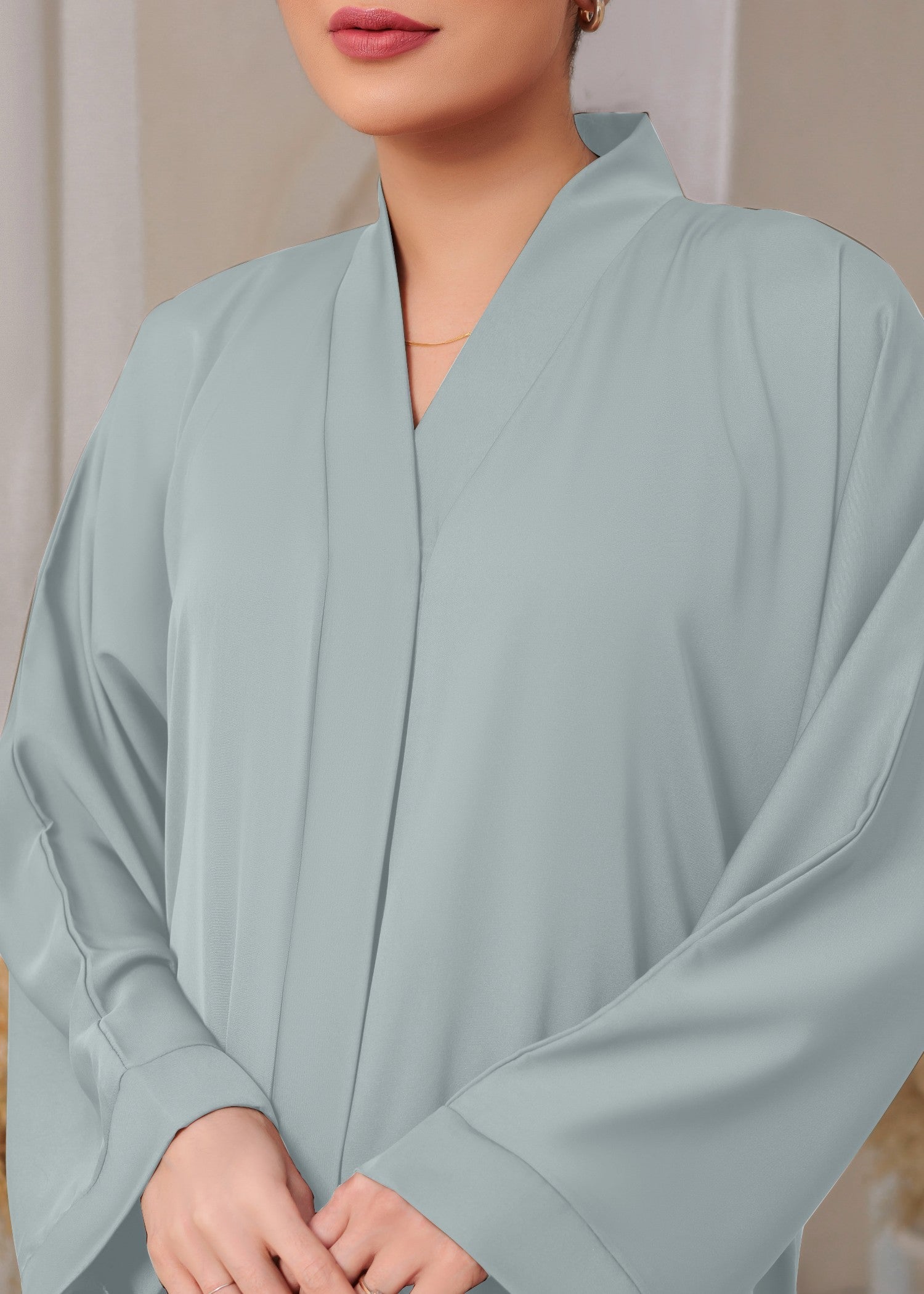 nidha Abaya in Light blue