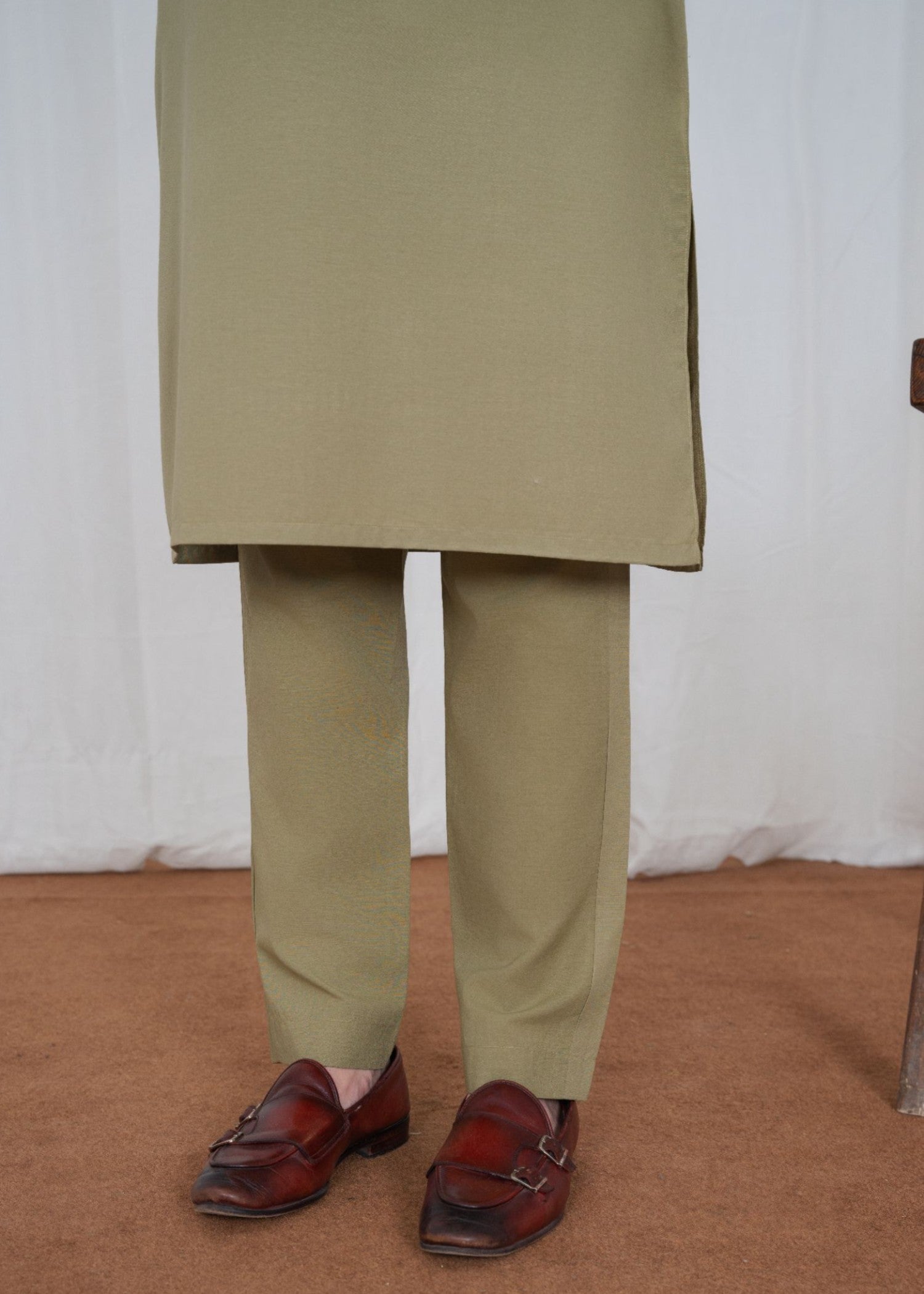 karandi Kurta Set in Pistachio green