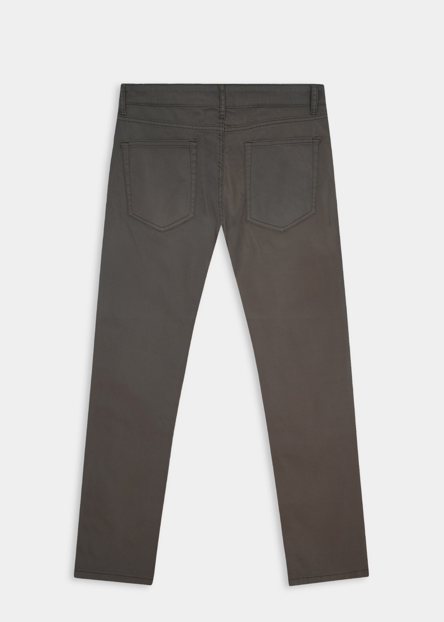 cotton satin Pants in Dark brown