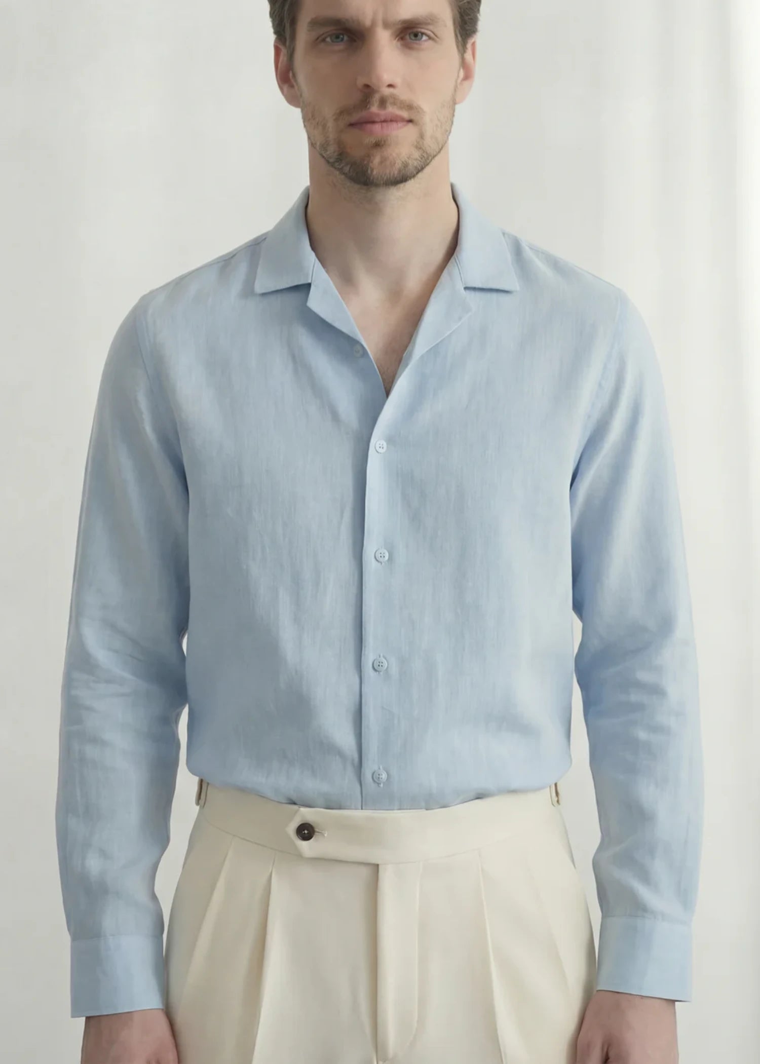 cotton Casual Shirt in Light blue