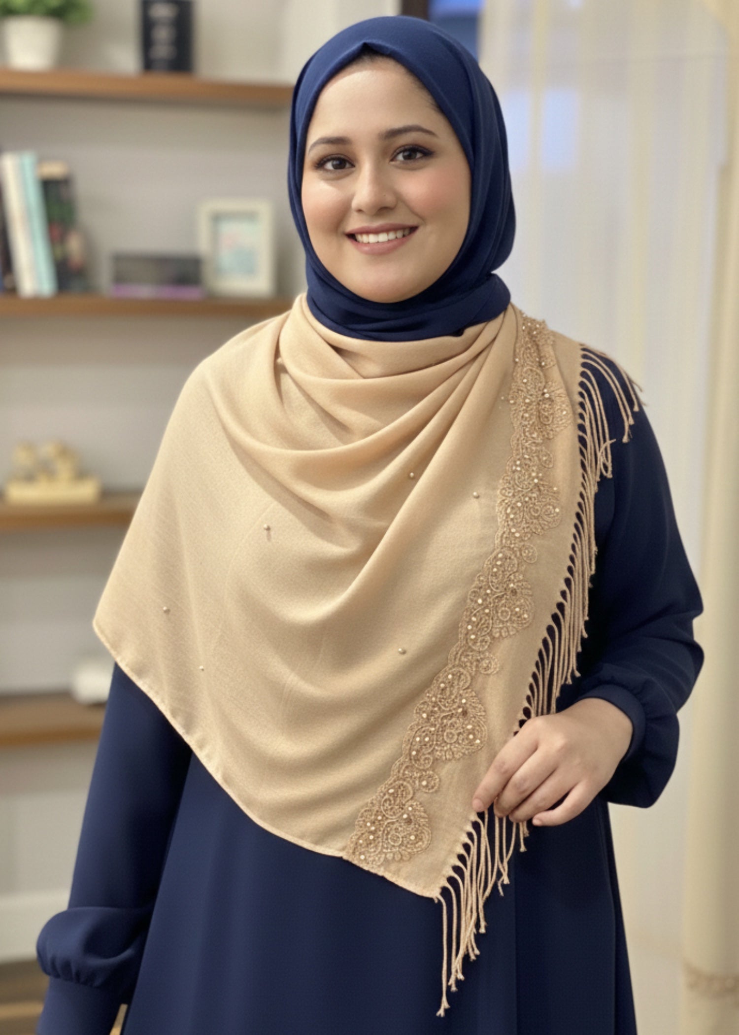 Scarf in Buttercream Color by - Trendy Women Scarf JCM0547